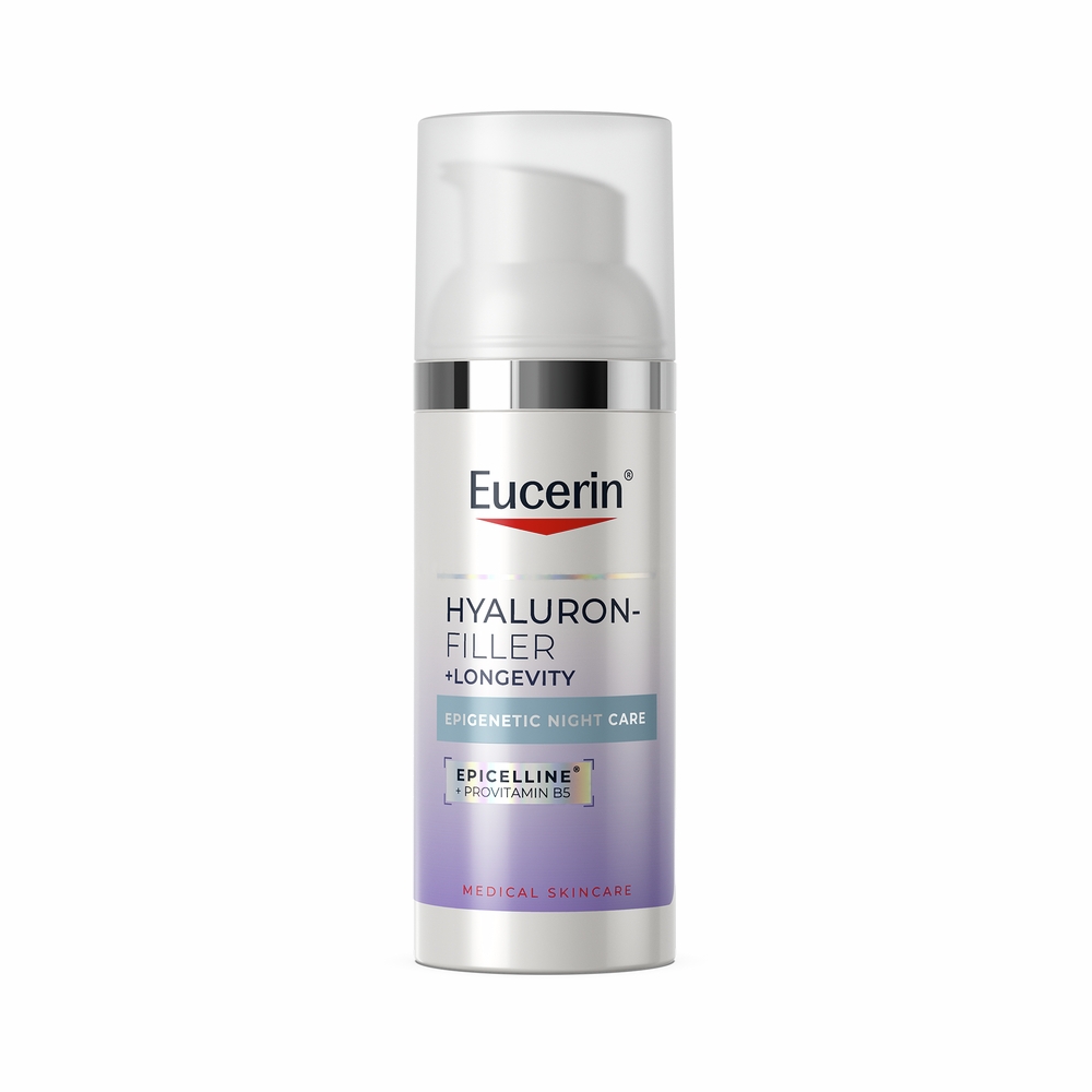 Eucerin Hyaluron-Filler + Longevity Epigenetic  nakts krēms sejai ar E - Produkta attēls 
