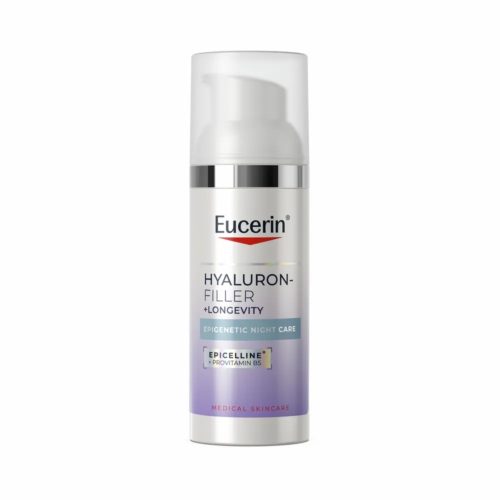 Eucerin Hyaluron-Filler + Longevity Epigenetic  nakts krēms sejai ar E - Produkta attēls 