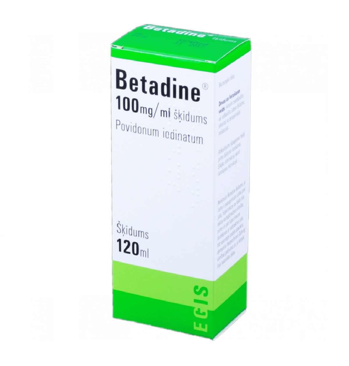 BETADINE SOL 10% 120ML - Produkta attēls 