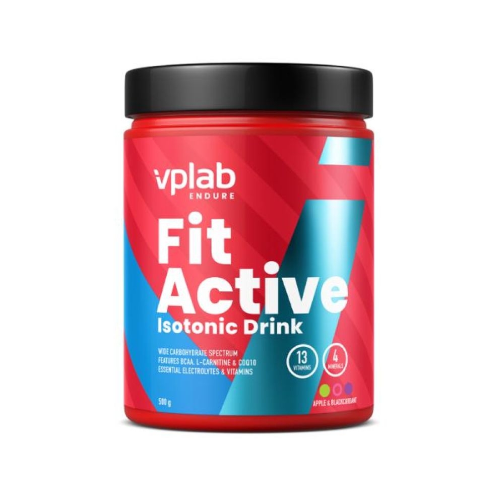 VPLAB FitActive Apple&Blackcurrant pulveris 500 g - Produkta attēls 