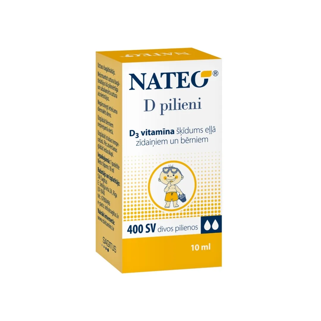 NATEO D pilieni bērniem, 10 ml - Produkta attēls 3