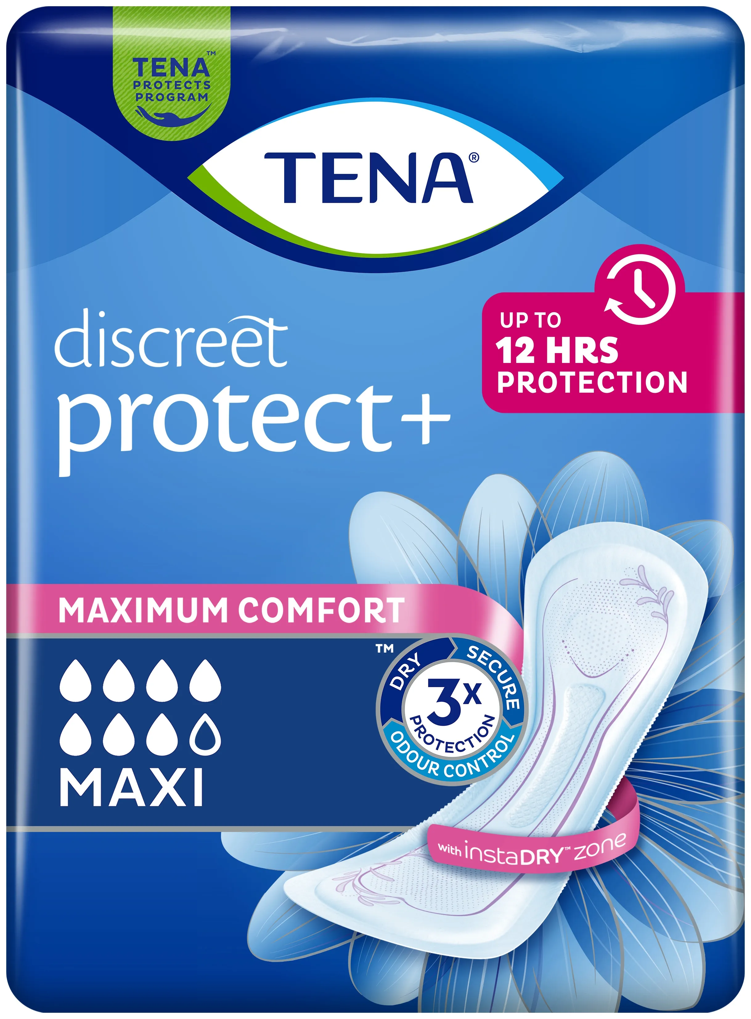 TENA Discreet Maxi paketes,12 gab. - Produkta attēls 
