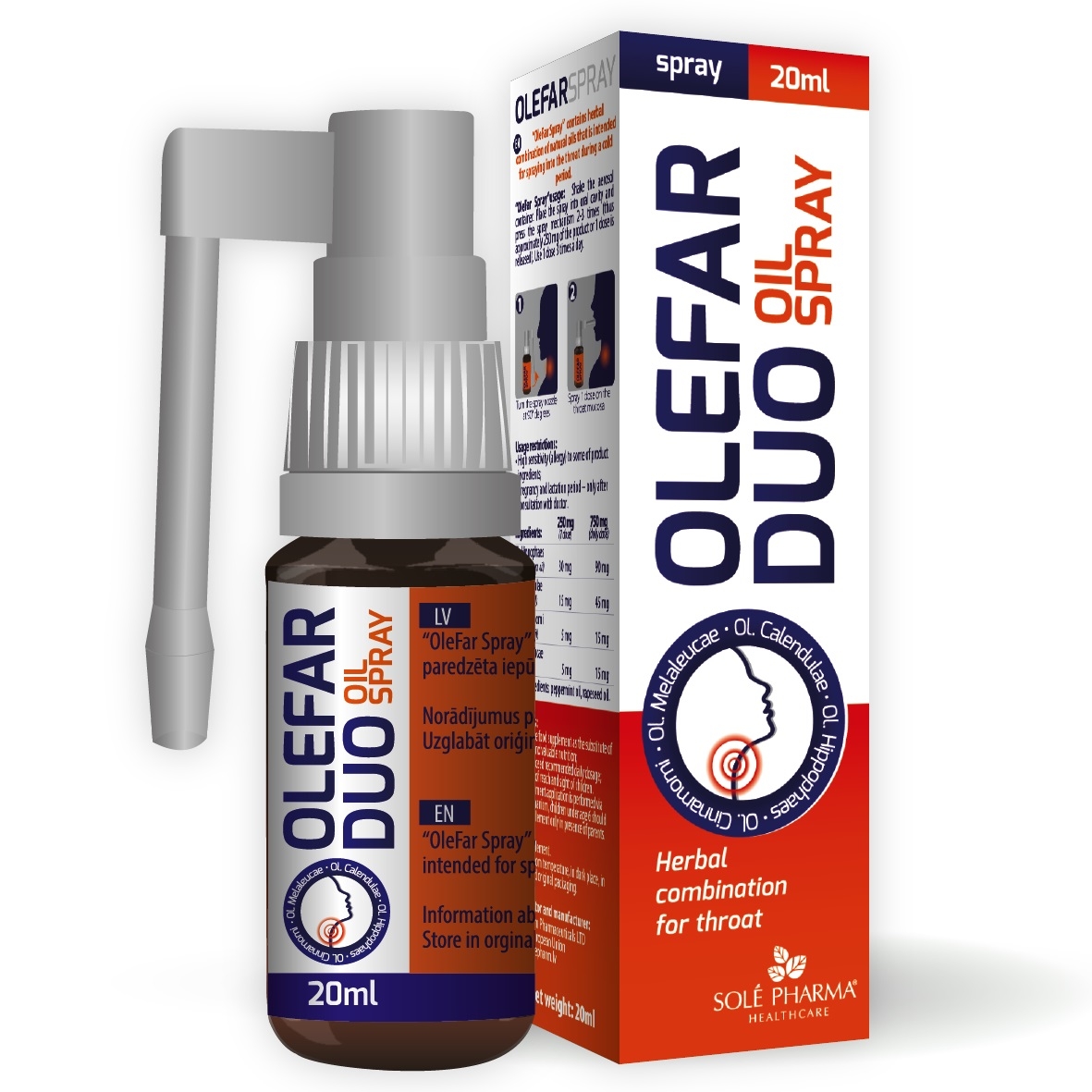Olefar DUO OIl sprejs, 20 ml - Produkta attēls 