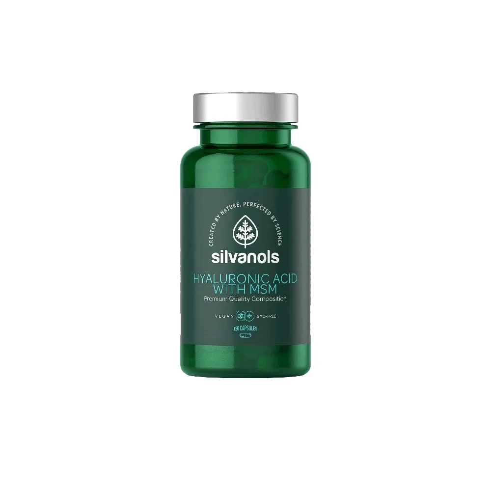 SILVANOLS Hyaluronic Acid with MSM kapsulas, 120 gab. - Produkta attēls 