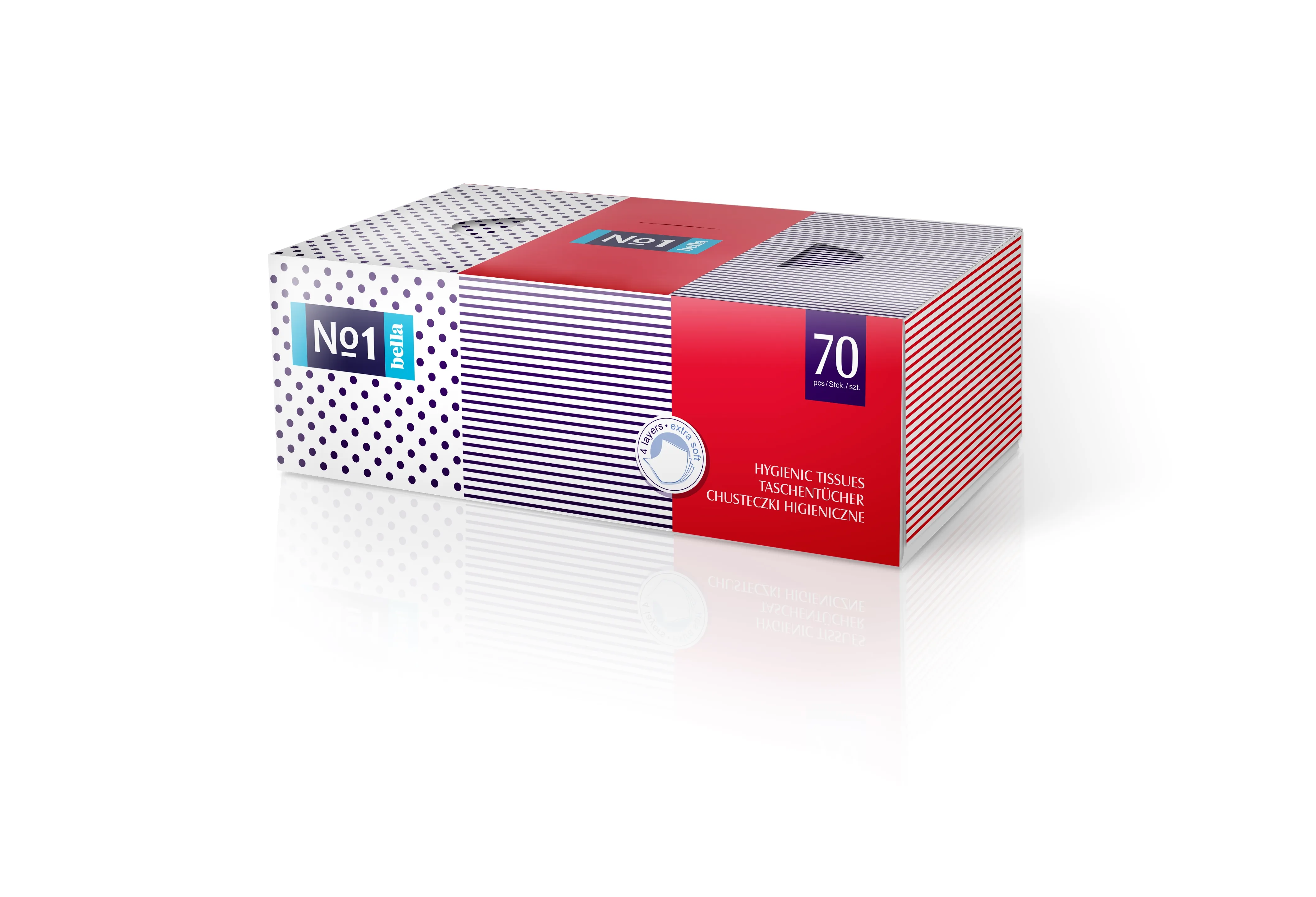 BELLA PREMIUM No1 kosmētiskās salvetes, 70 gab. - Produkta attēls 