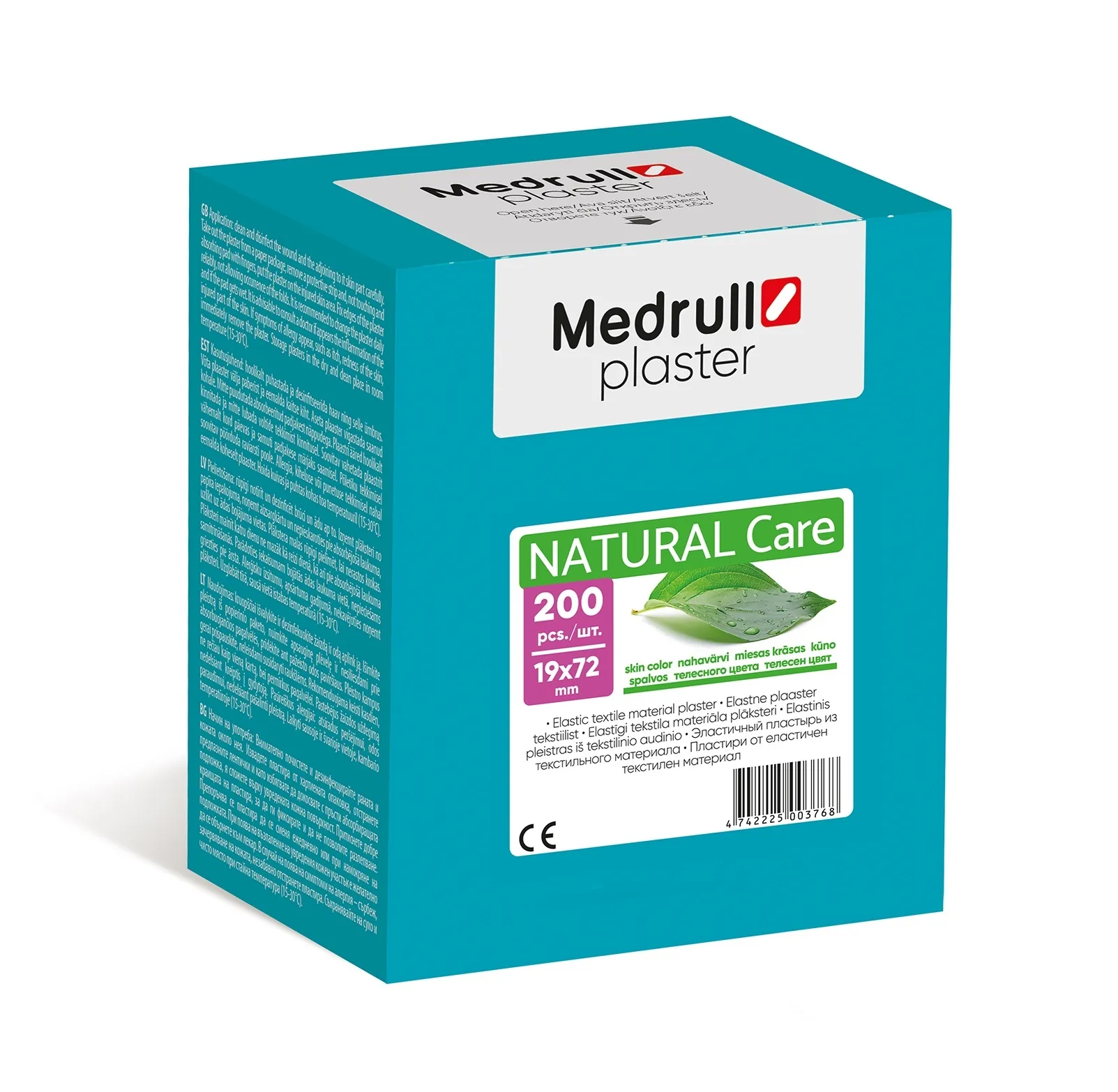 MEDRULL plāksteris "Natural Care", 19 mm x 72 mm, 200 gab - Produkta attēls 