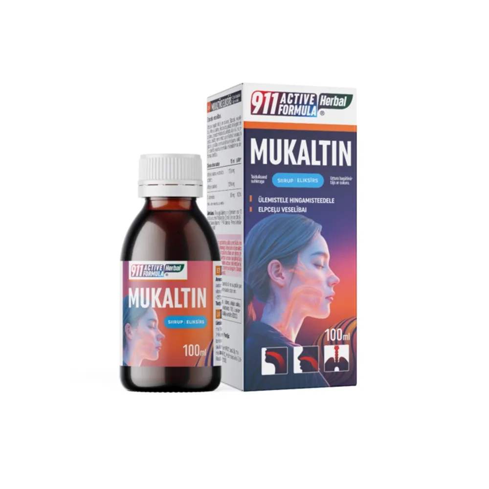 911 Active Formula Herbal Mukaltīns eliksīrs, 100 ml - Produkta attēls 