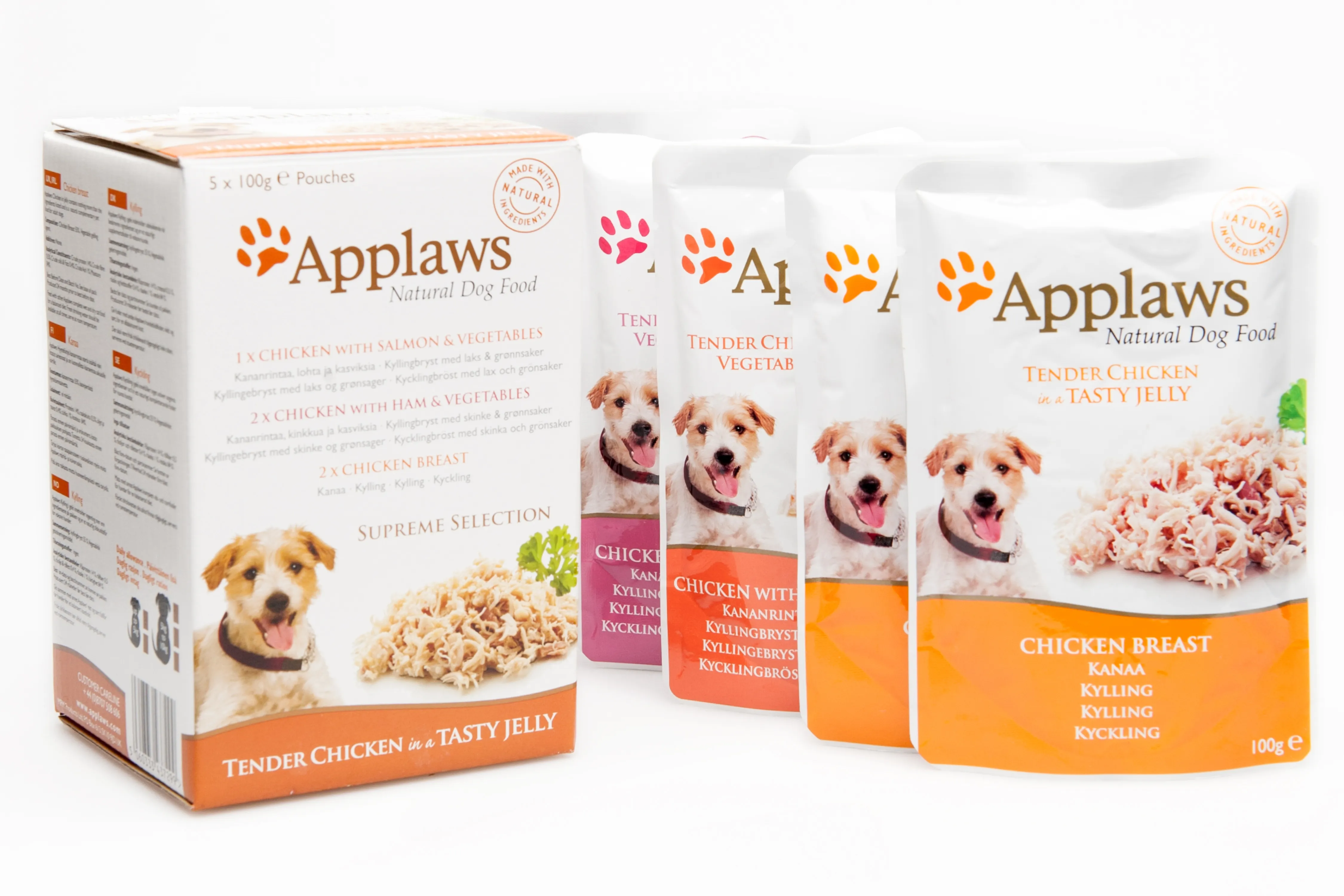 Applaws suņu mitrā b. paciņā Supreme izlase želejā 100g N5 (9222) - Produkta attēls 