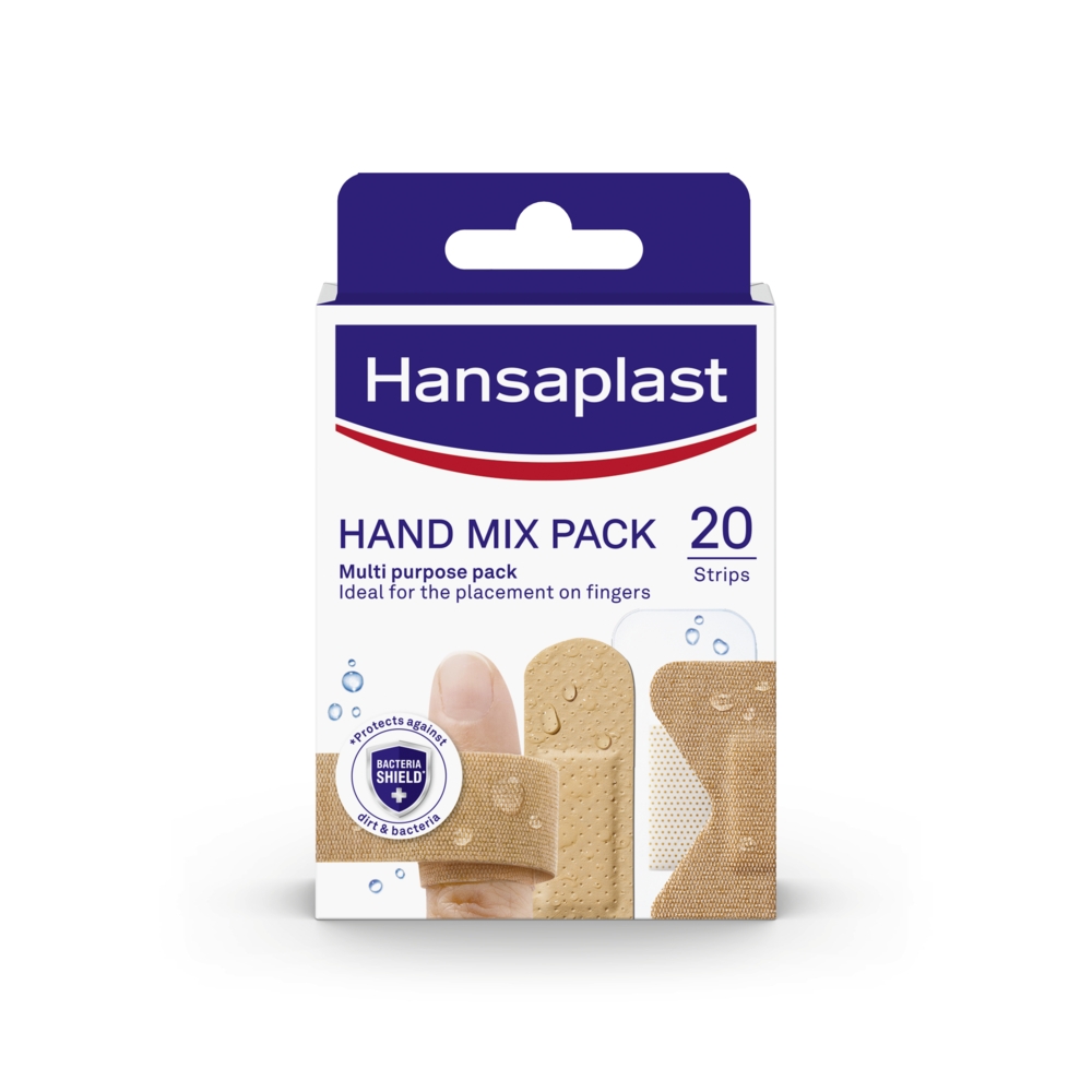 HANSAPLAST Hand Mix dažādi plāksteri brūču aizsardzībai (rokām), 20 ga - Produkta attēls 