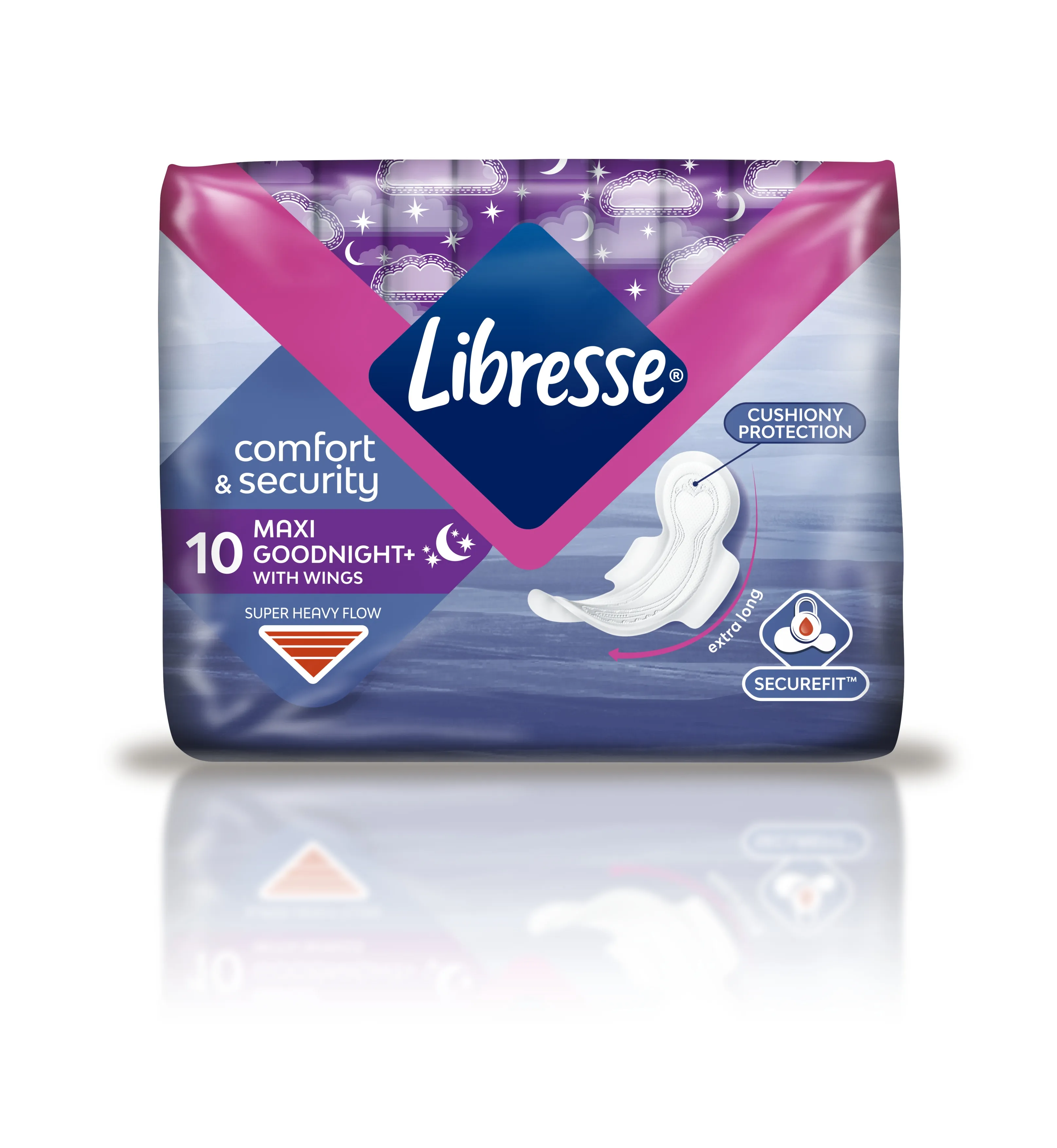 LIBRESSE Maxi Goodnight+ paketes, 10 gab - Produkta attēls 
