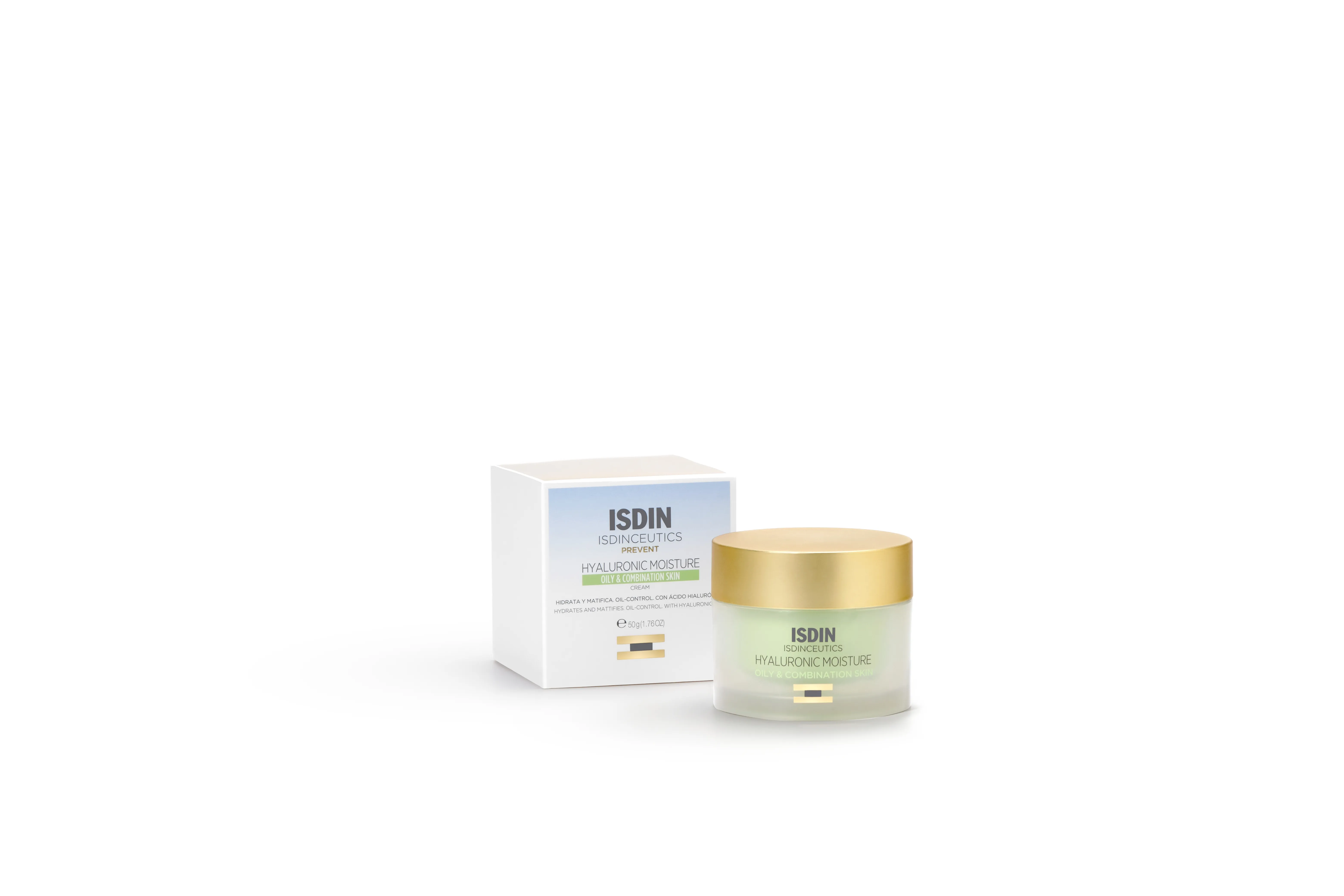 ISDIN Hyaluronic mitrinošs krēms taukainai un kombinētai ādai, 50 g - Produkta attēls 