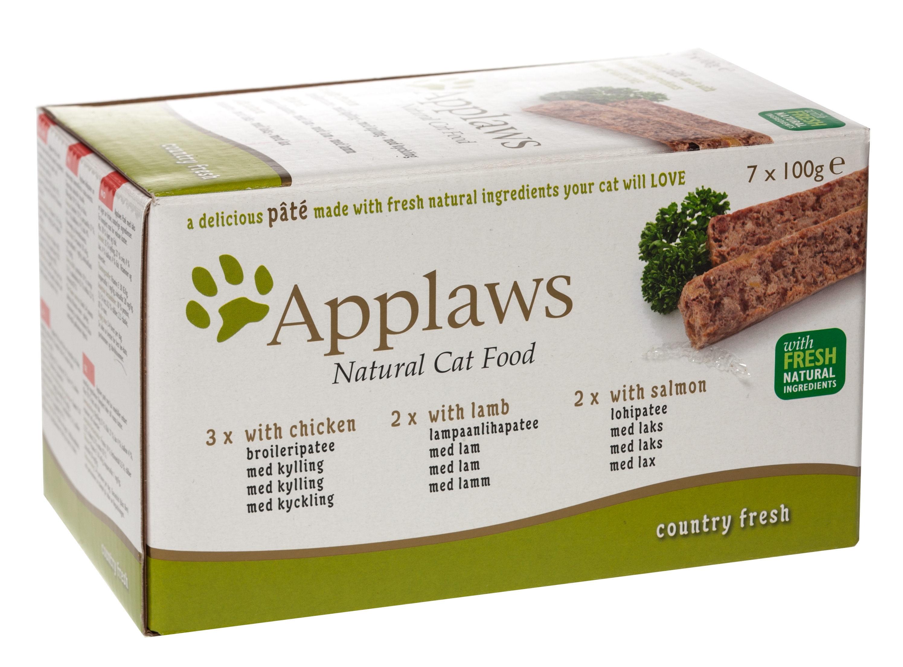 Applaws kaķu pastēte izlase vista/jērs/lasis 100g N7 (6007) - Produkta attēls 