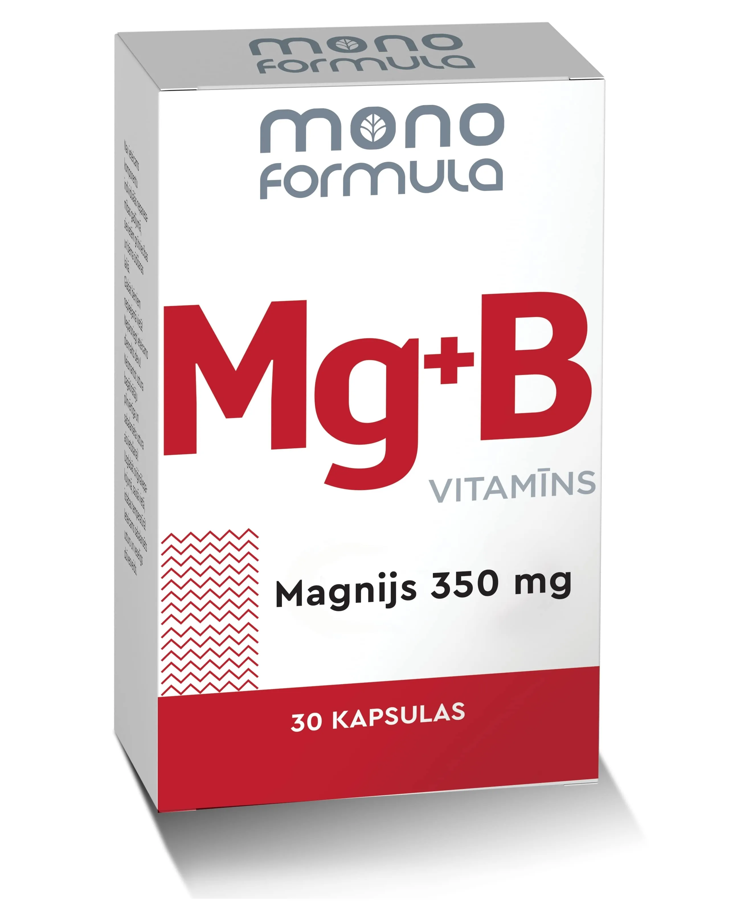 MONO FORMULA Mg + B6 vitamīns kapsulas, 30 gab. - Produkta attēls 