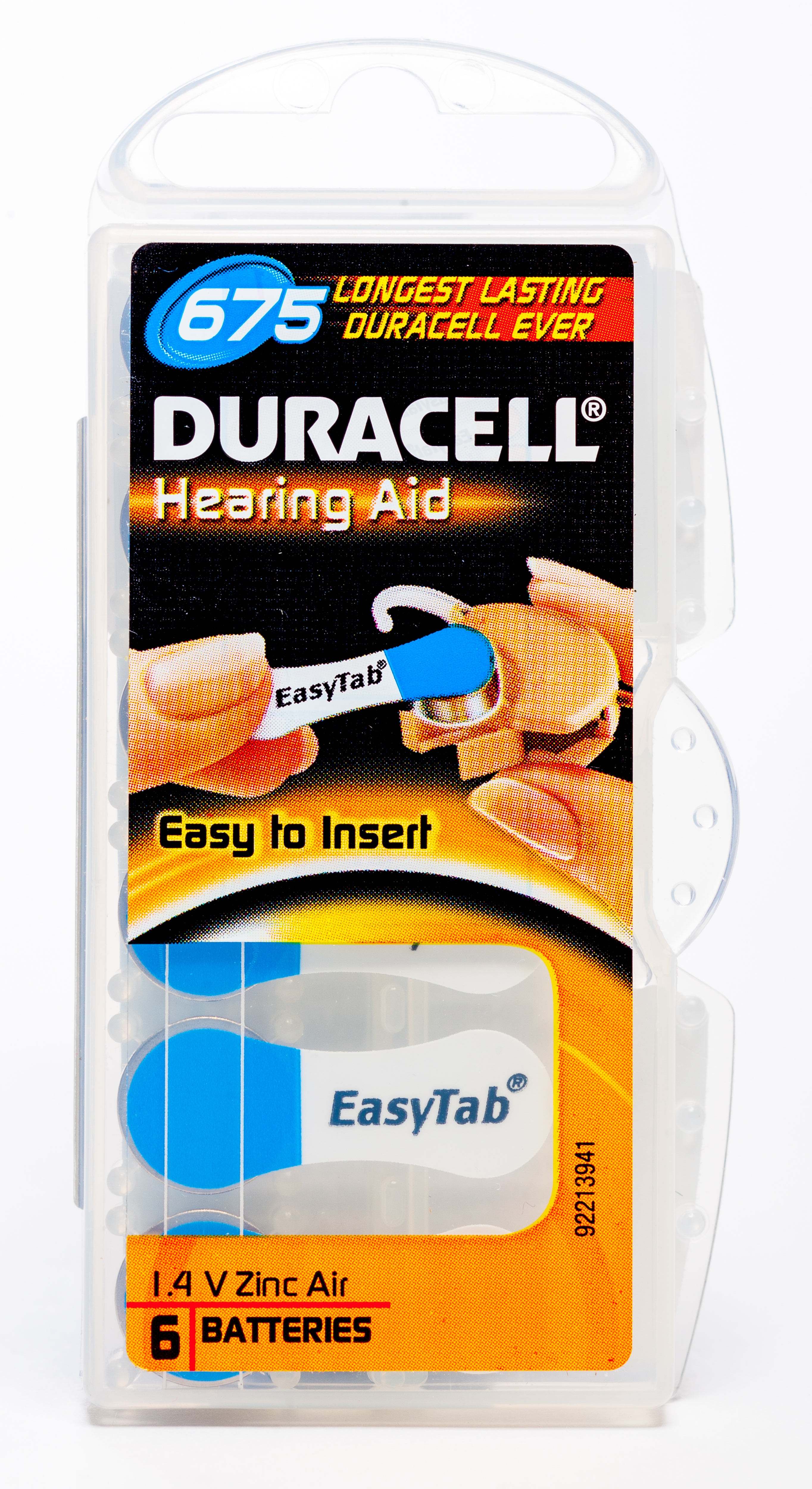 DURACELL baterijas dzirdes aparātiem (DA675), 6 gab - Produkta attēls 