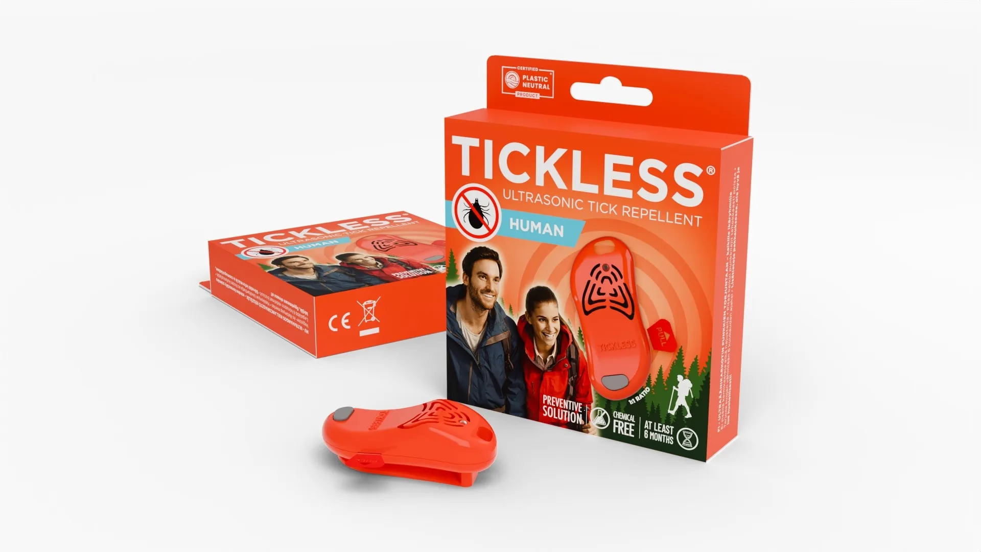 Tickless Human ultraskaņas repelenta ierīce, oranža - Produkta attēls 