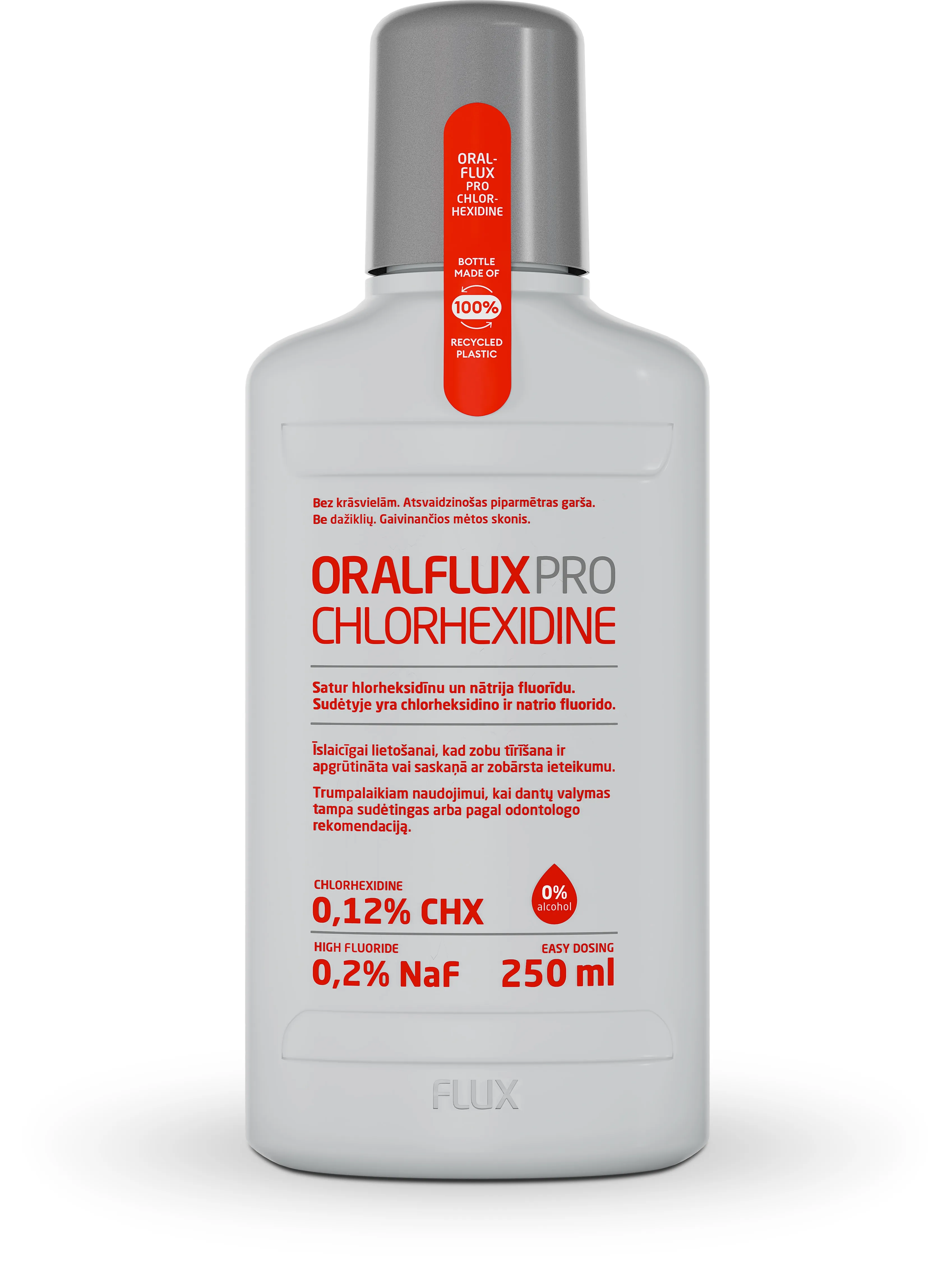 ORALFLUX PRO Chlorhexidine mutes dobuma skalojamais līdzeklis, 250 ml - Produkta attēls 