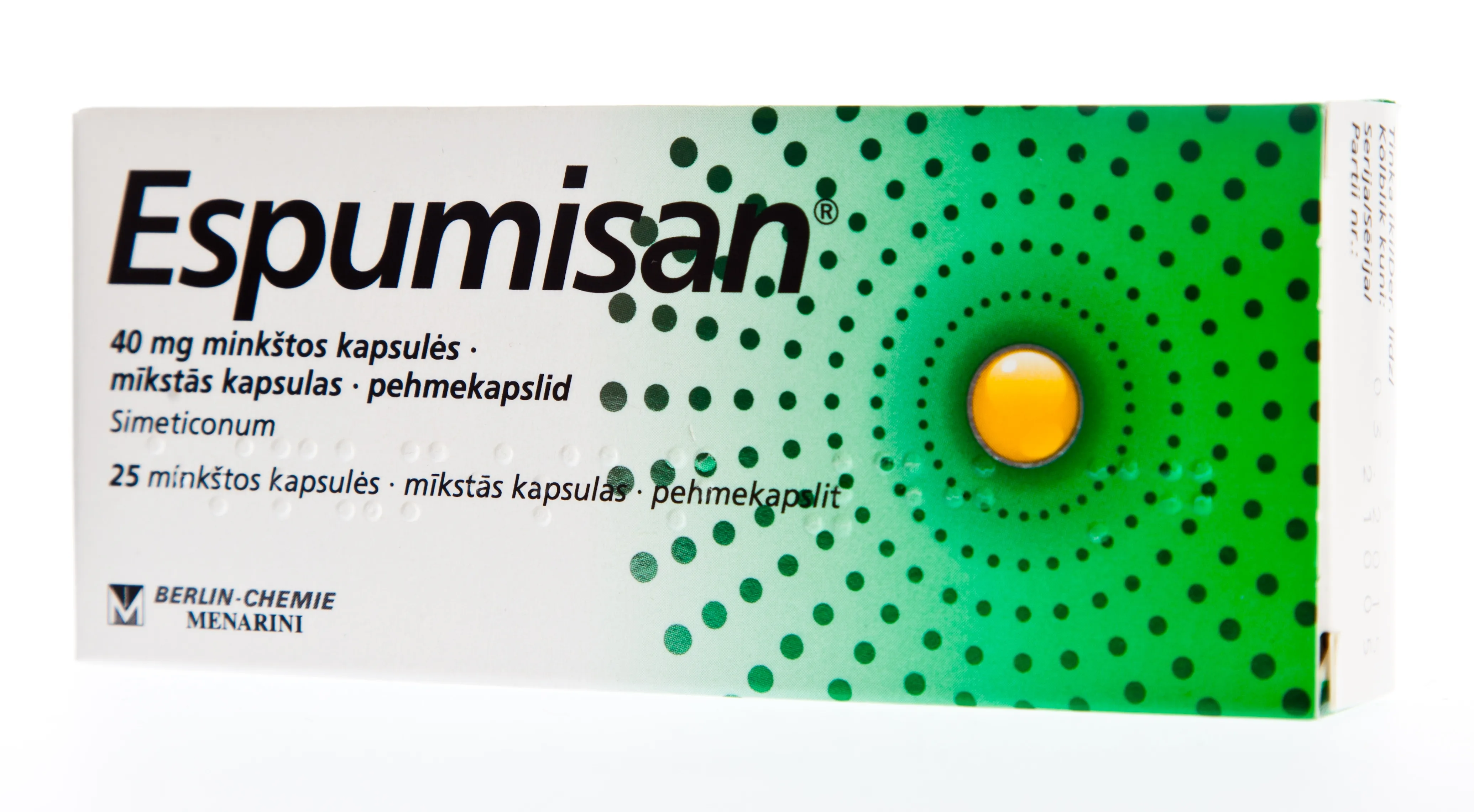 ESPUMISAN 40MG KAPSULAS N25 - Produkta attēls 