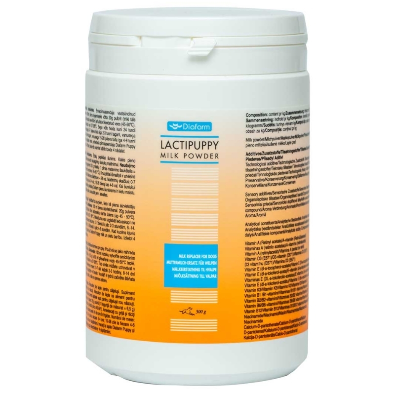 DF MILK POWDER LACTIPUPPY 500G - Produkta attēls 