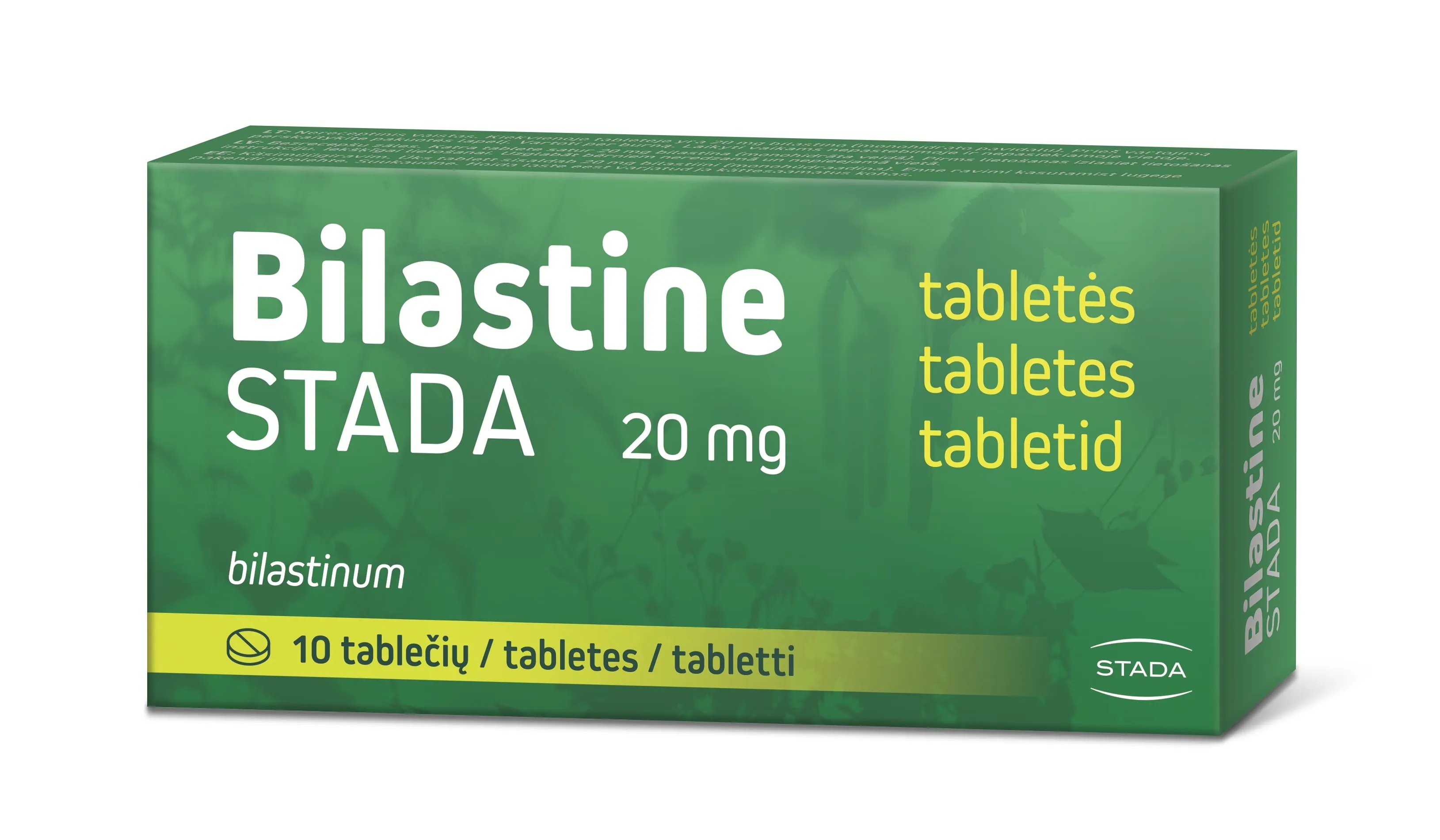BILASTINE STADA 20MG TBL N10 - Produkta attēls 