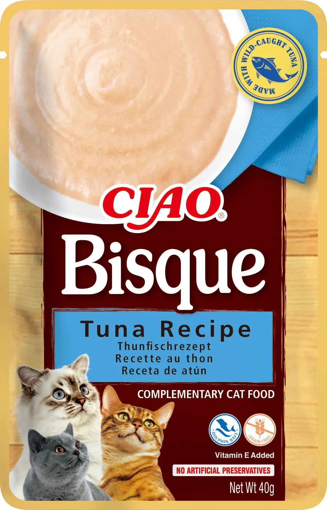 Churu Ciao Bisque krēmzupa kaķiem, tuncis 40g  N12 - Produkta attēls 