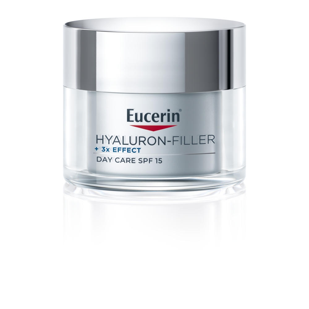 EUCERIN Hyaluron-Filler +3x Effect dienas krēms ar SPF15 sausai ādai, 50 ml - Produkta attēls 