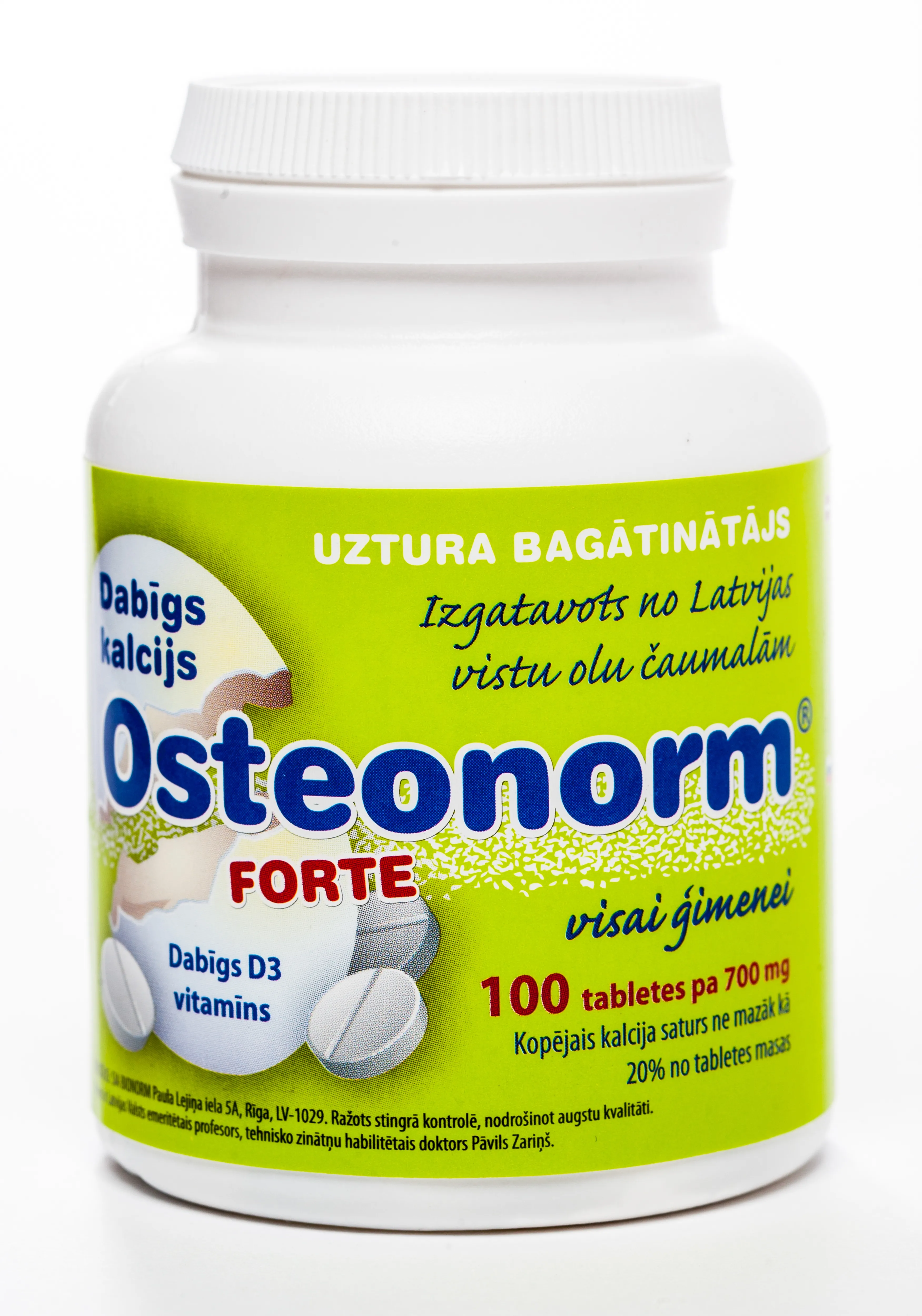 OSTEONORM FORTE 700 mg ar D vitamīnu tabletes, 100 gab. - Produkta attēls 