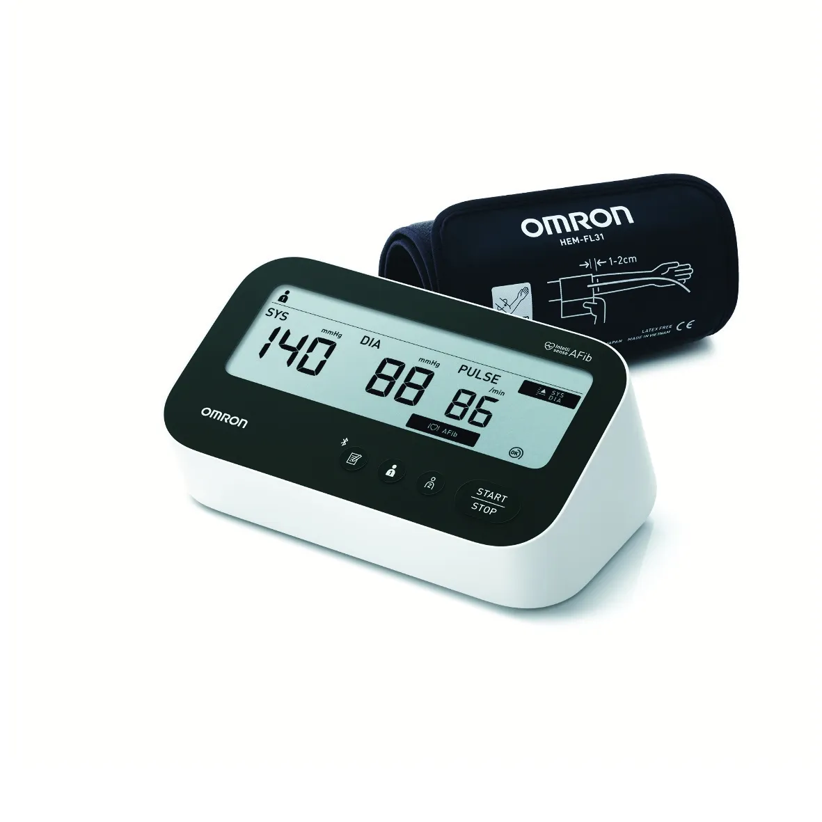 OMRON M4 Connect AFIB (autom./augšd.) tonometrs (22-42 cm) - Produkta attēls 