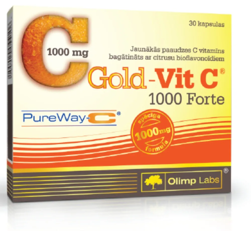 OLIMPLABS GOLD VIT. C FORTE 1000MG KAPSULAS N30 - Produkta attēls 