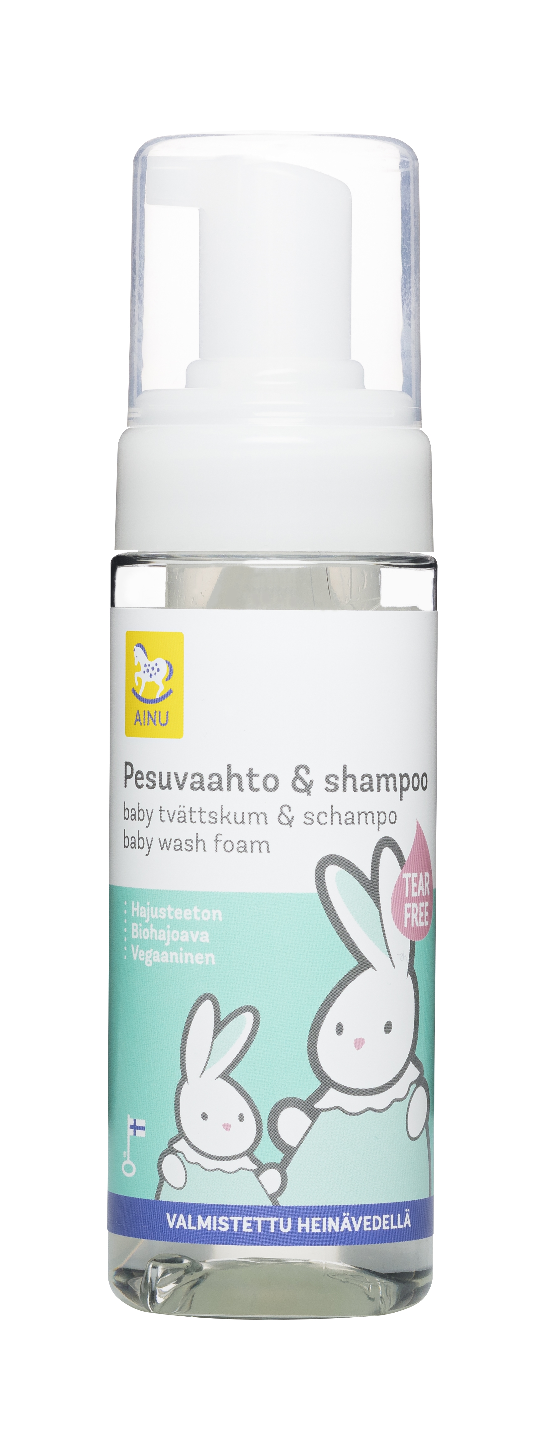 AINU Baby mazgāšanās putas un šampūns, 150 ml - Produkta attēls 