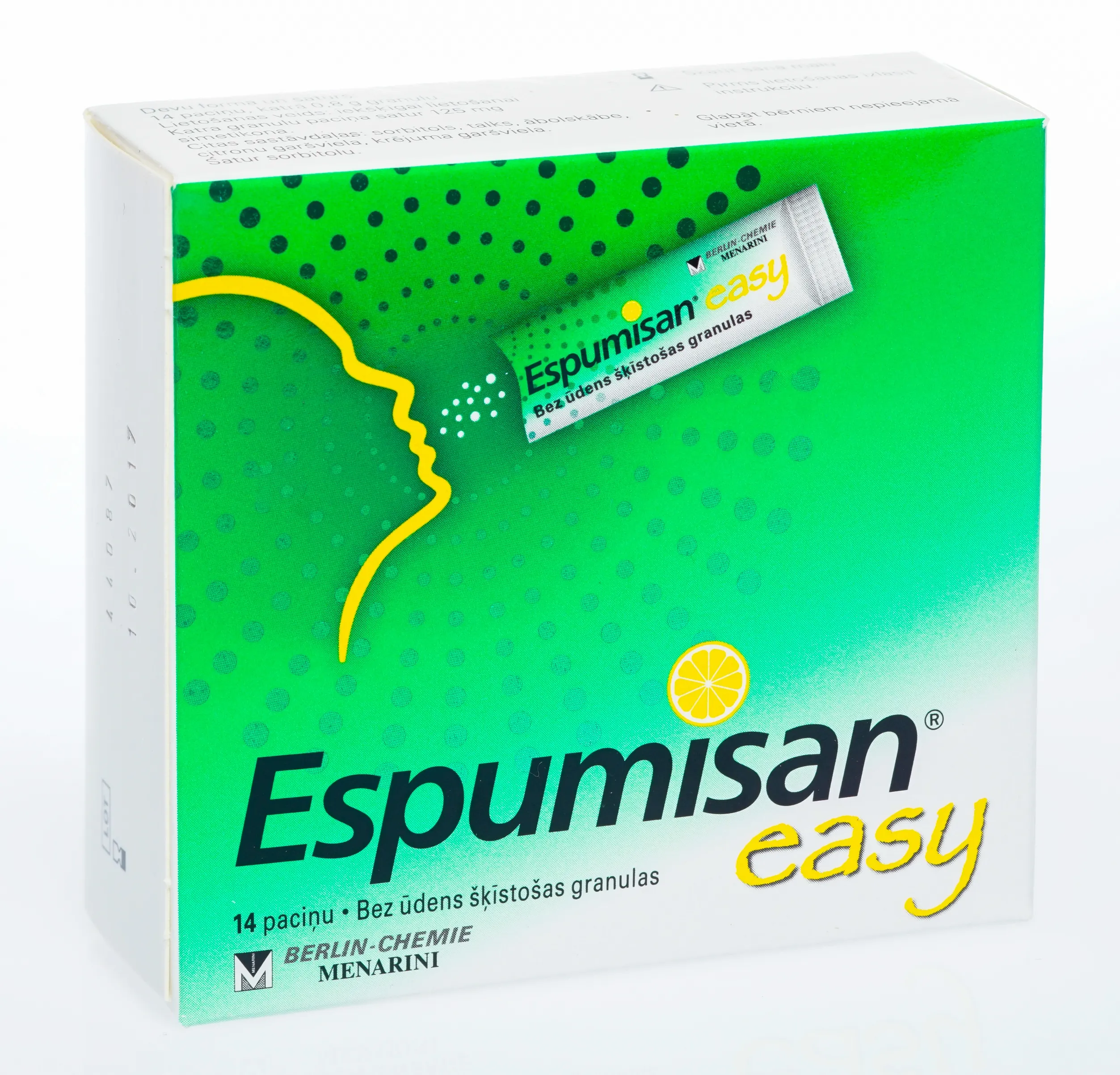 ESPUMISAN Easy granulas, 14 gab. - Produkta attēls 