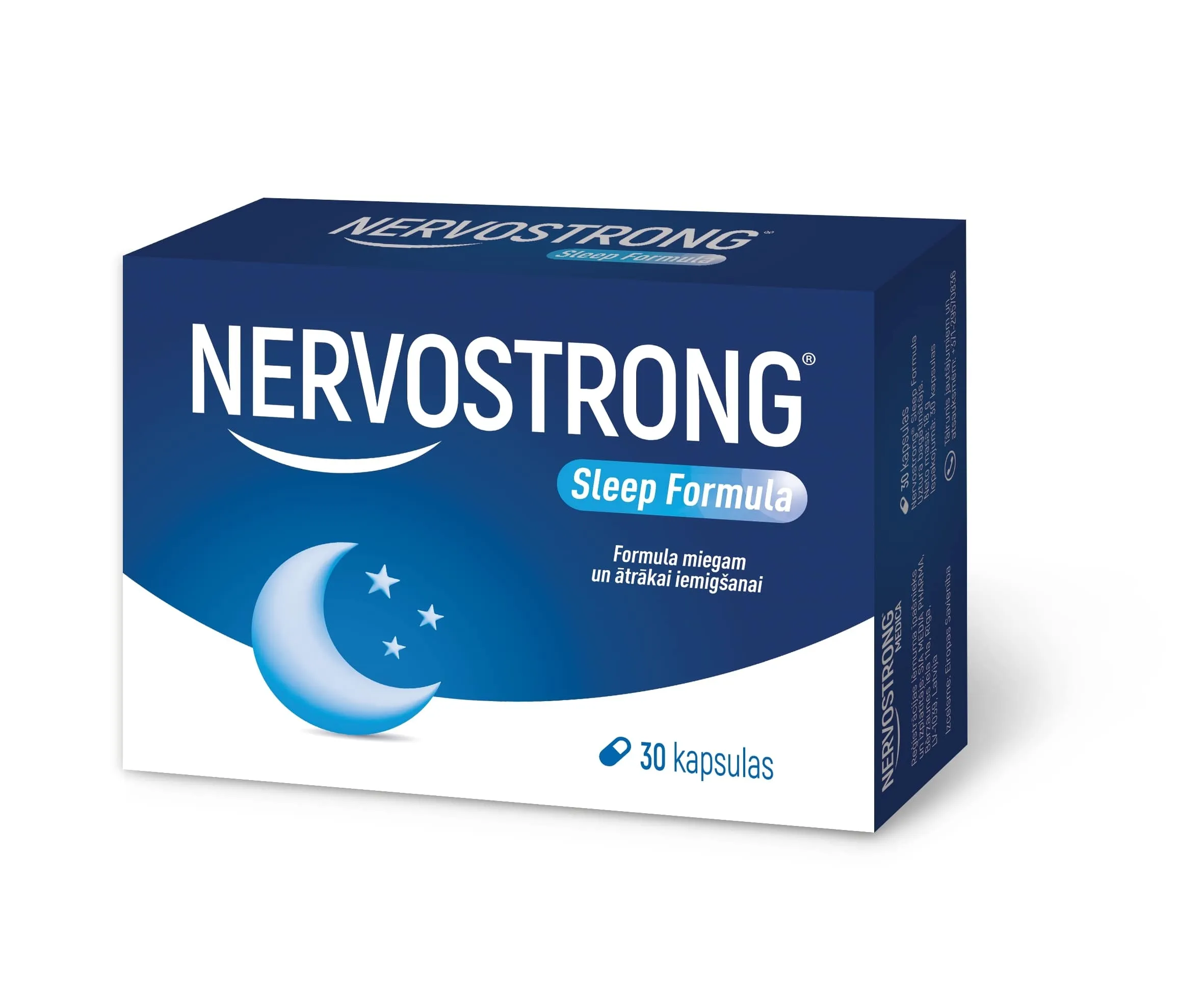 NERVOSTRONG Sleep Formula kapsulas, 30 gab. - Produkta attēls 