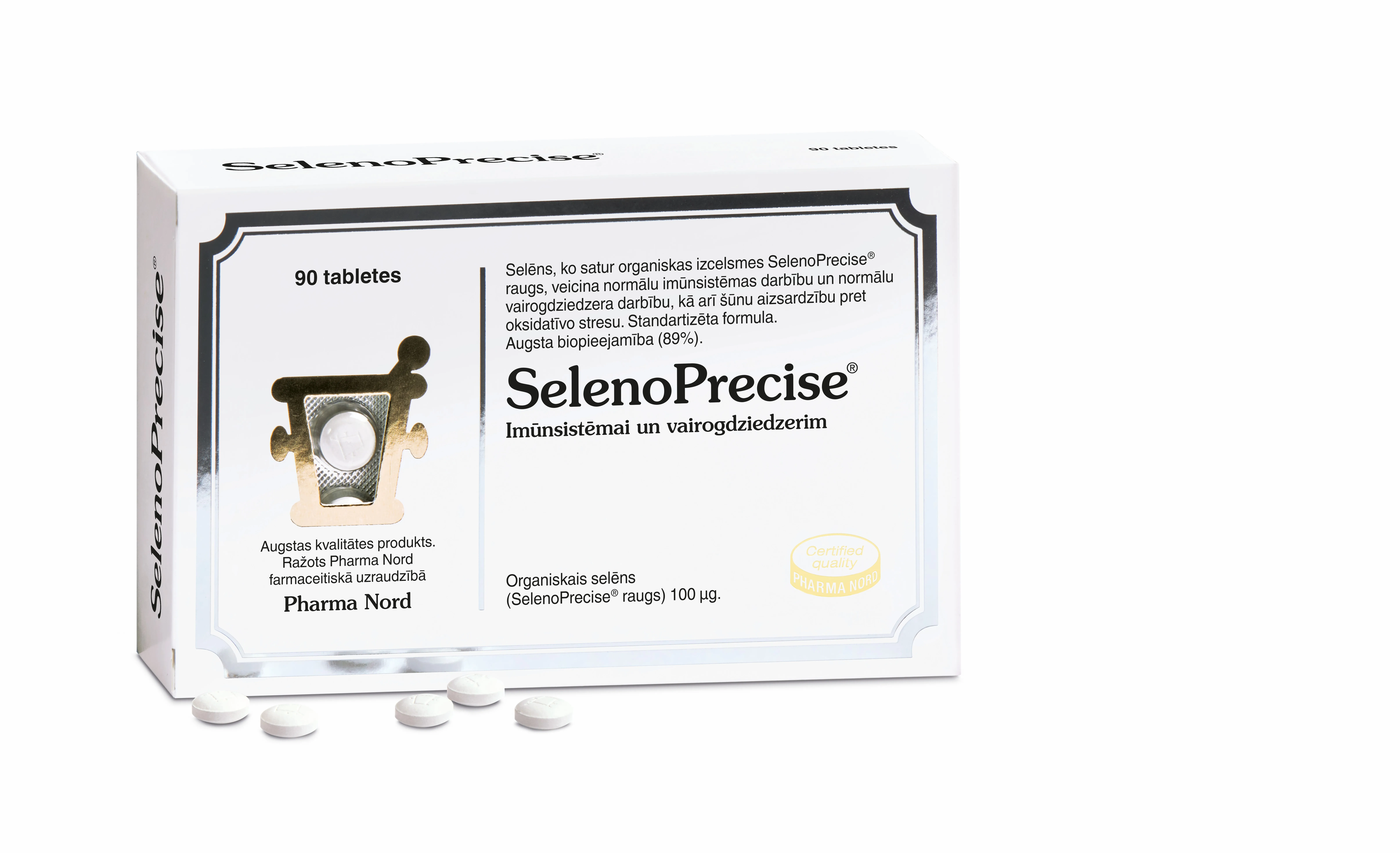 SELENOPRECISE 100 mcg tabletes, 90 gab - Produkta attēls 