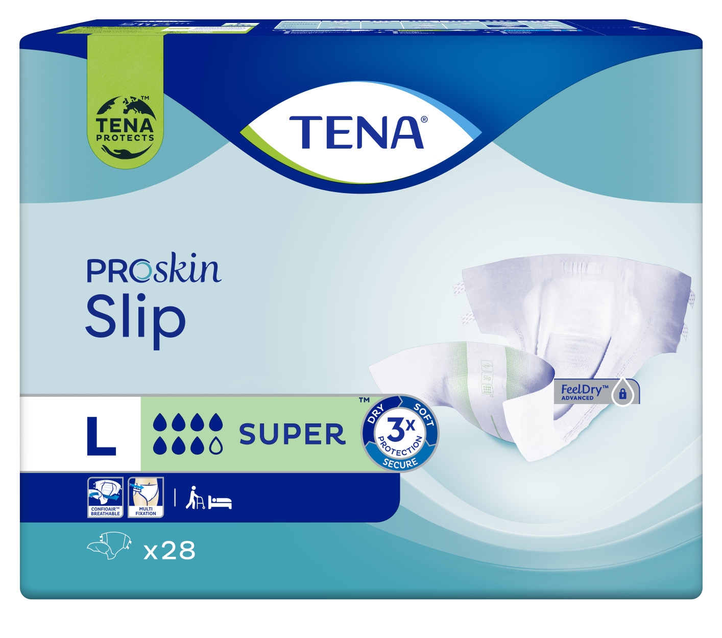 TENA Slip Super autiņbikses, L izmērs, 28 gab. - Produkta attēls 
