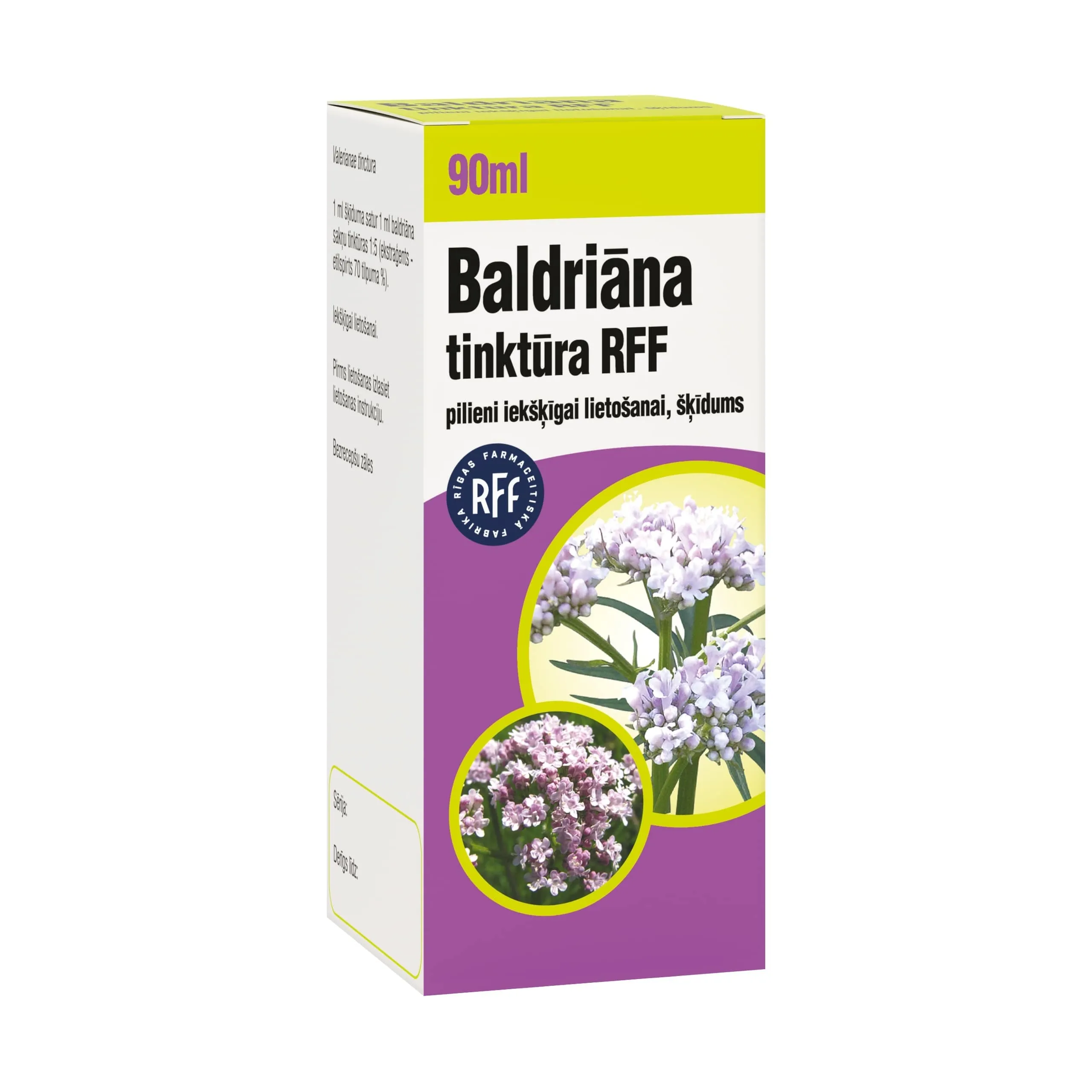 RFF Baldriāna tinktūra, 90 ml - Produkta attēls 