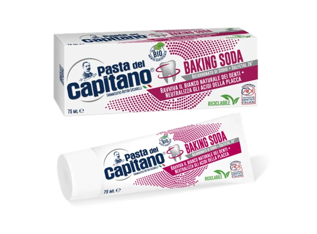 CICCARELLI Capitano Baking Soda zobu pasta, 75 ml - Produkta attēls 