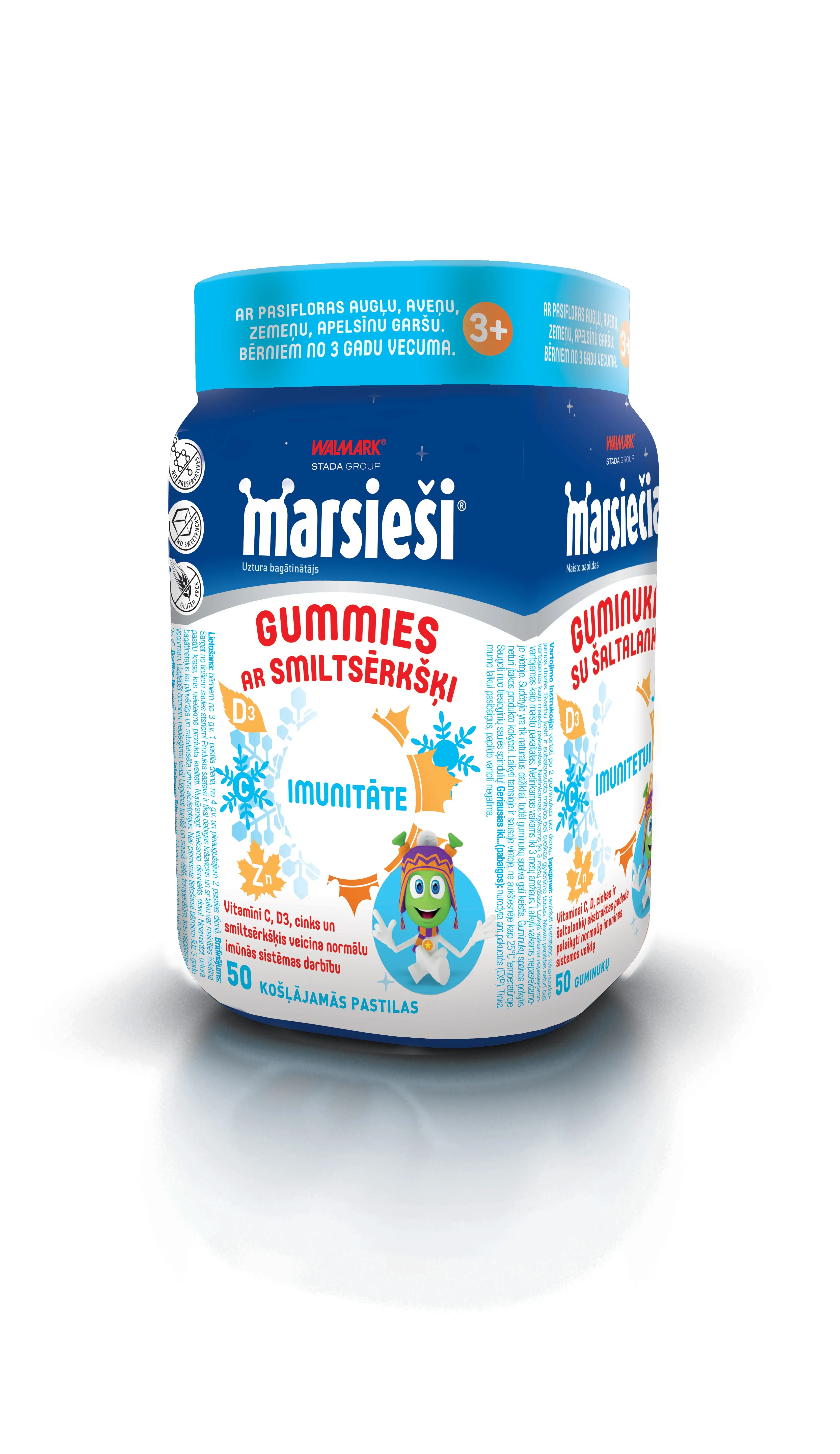 MARSIEŠI® Gummy smiltsērkšķu garšas pastilas, 50 gab. - Produkta attēls 