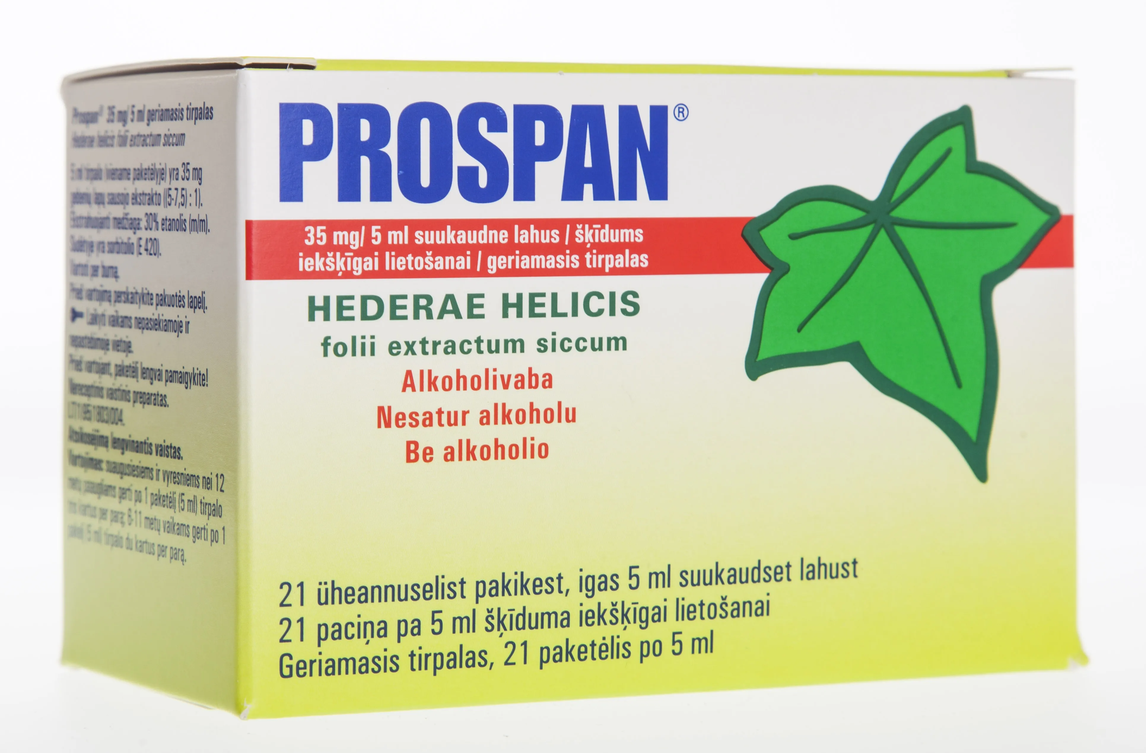 PROSPAN 35 mg/ 5 ml šķīdums paciņās, 21 gab. - Produkta attēls 2