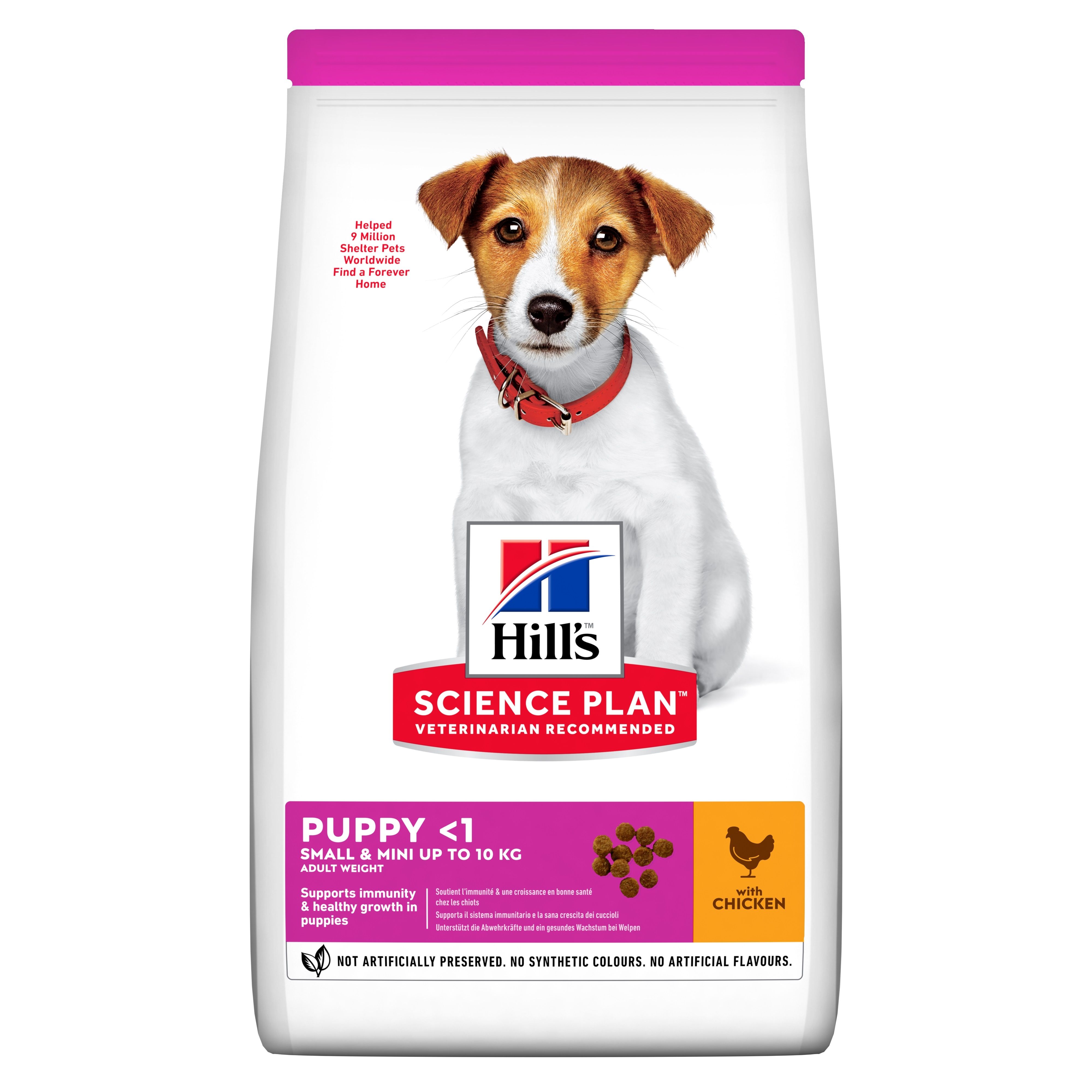 Hills kucēnu sausā barība mazām šķirnēm vista 1,5kg - Produkta attēls 