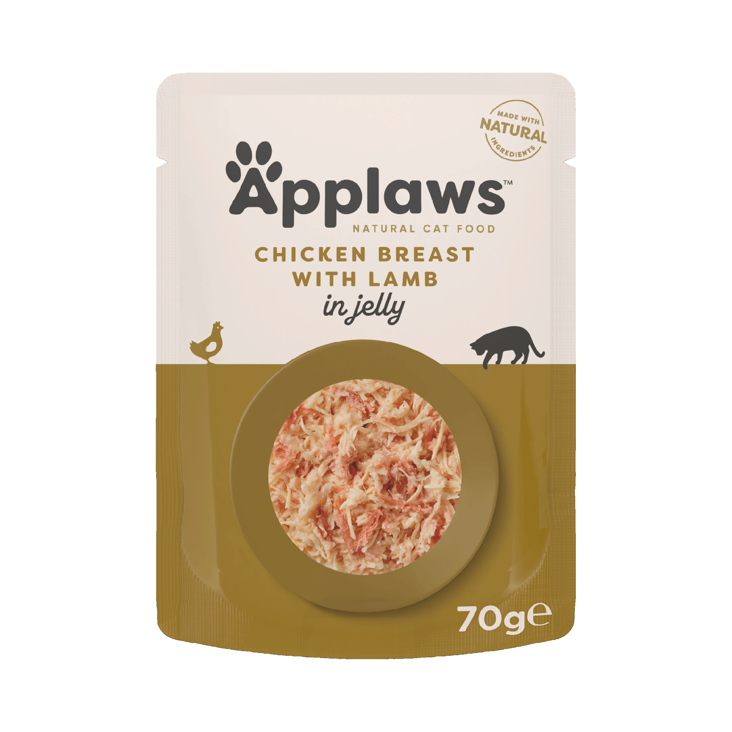 Applaws kaķu mitrā barība paciņā vista/jērs želejā 70g - Produkta attēls 