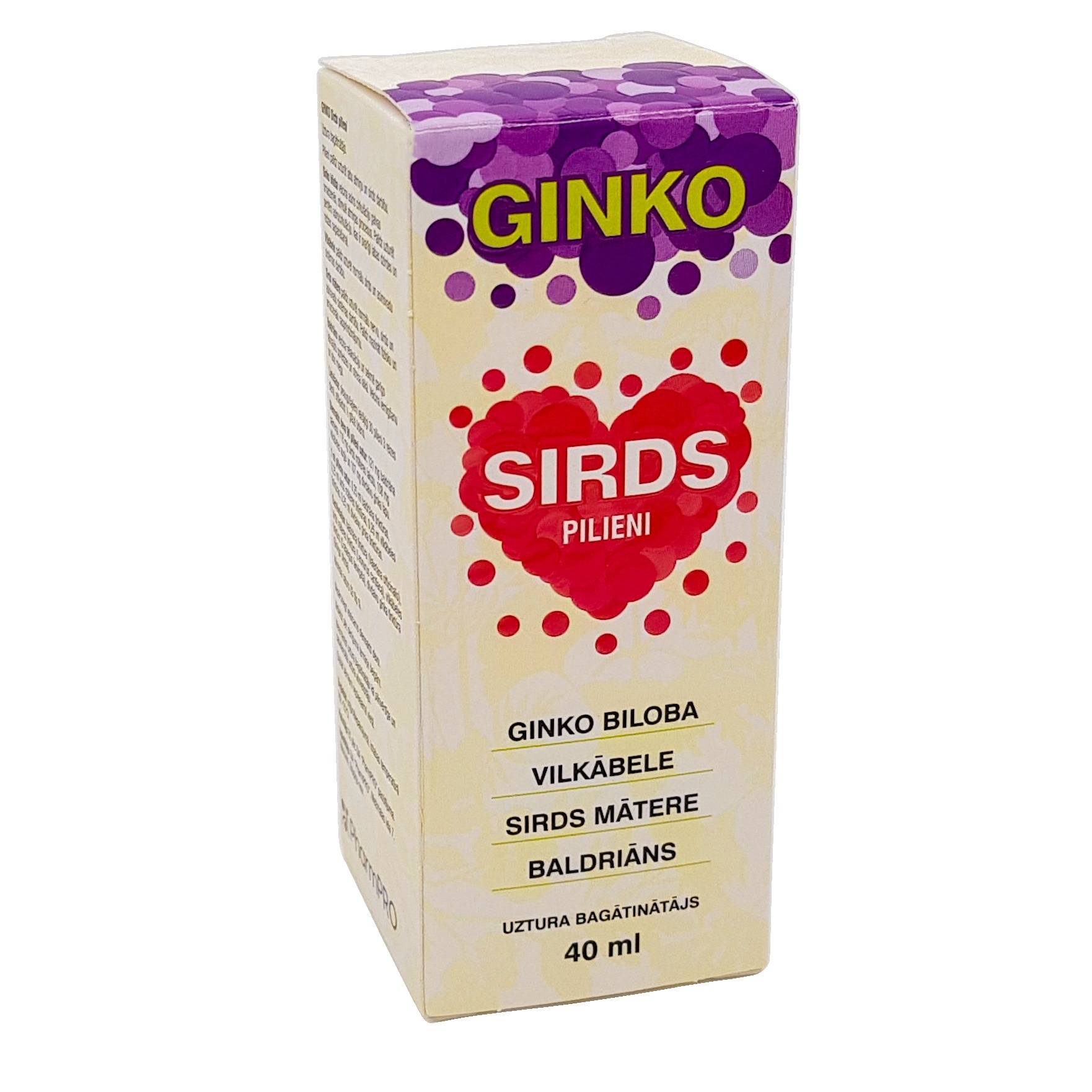 GINKO sirds pilieni, 40 ml - Produkta attēls 