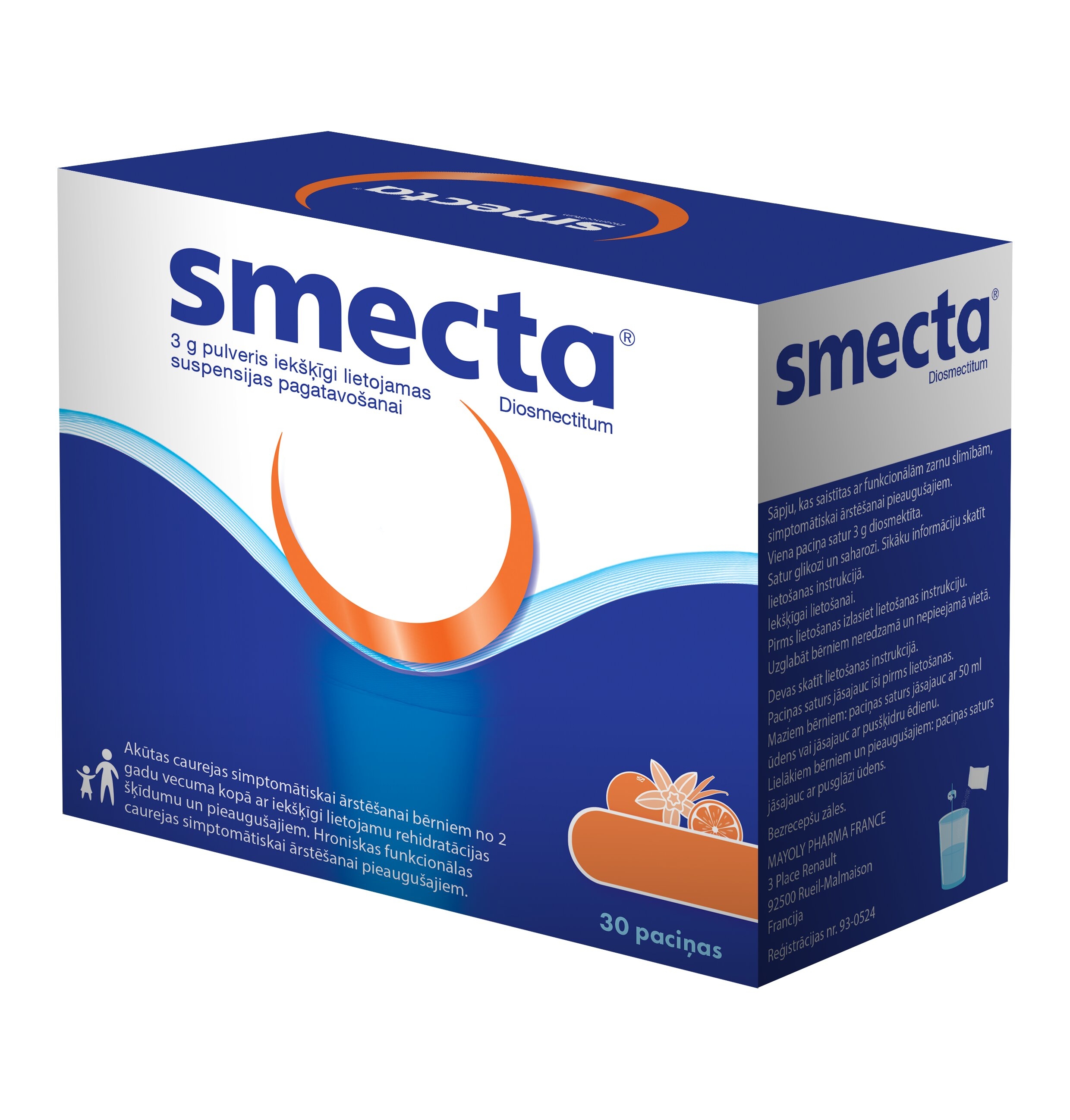 SMECTA PULVERIS N30 AR APELSĪNU GARŠU - Produkta attēls 