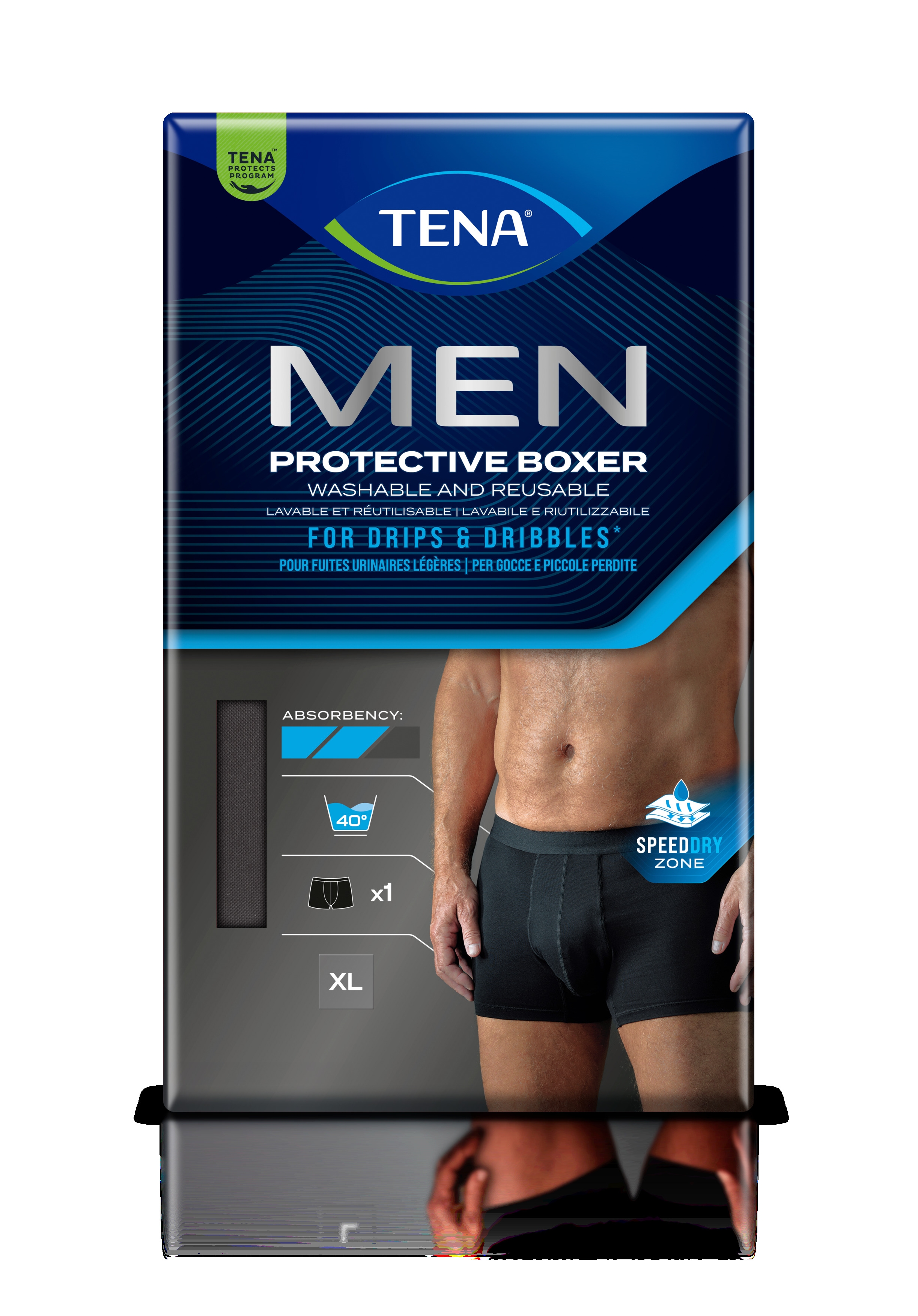 TENA Men Protective Boxer aizsargājoša apakšveļa vīriešiem, XL izmērs, 1 gab. - Produkta attēls 
