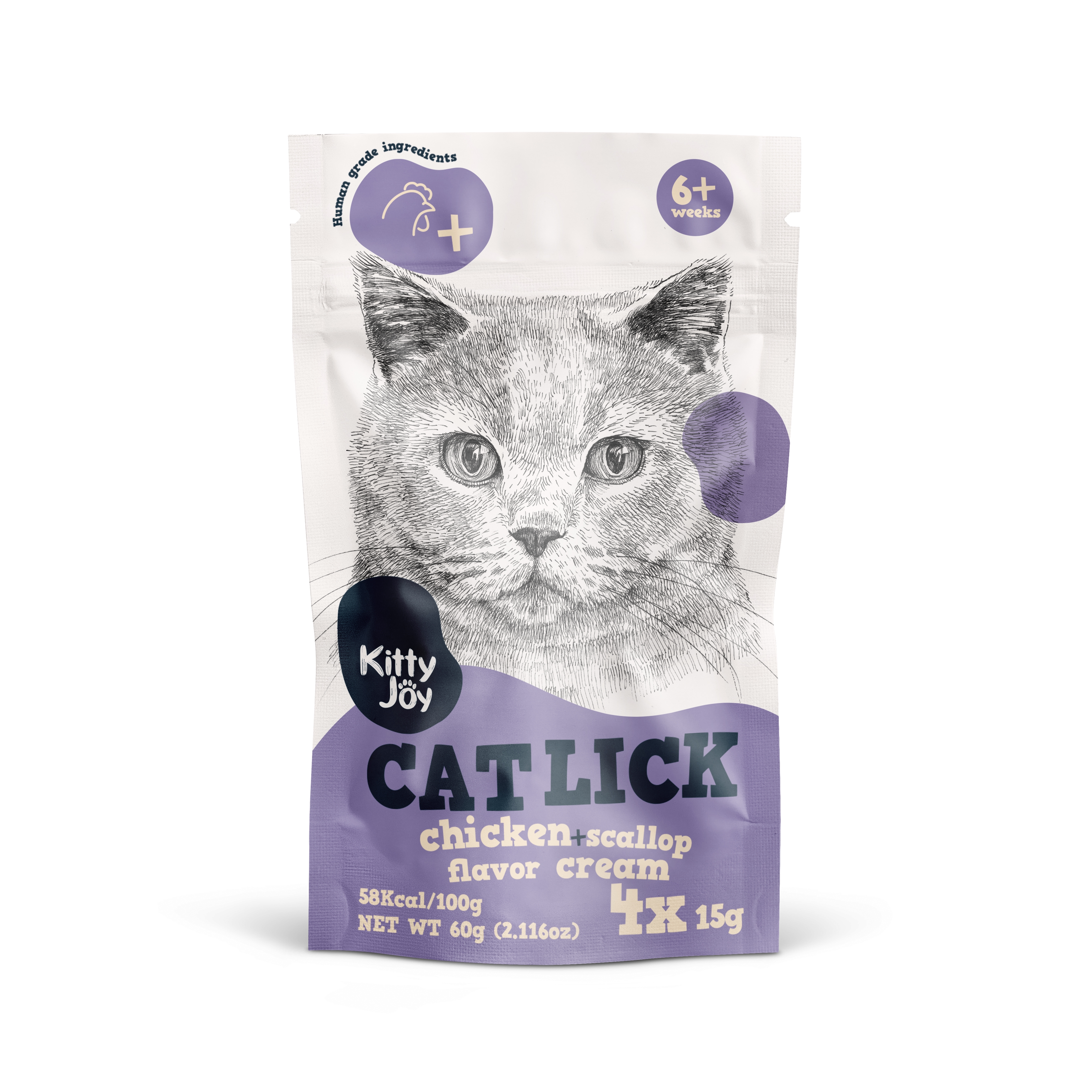 KITTY JOY KĀRUMS AR VISTU/JŪR.ĶEMMĪTĒM 60G (15GX4) - Produkta attēls 