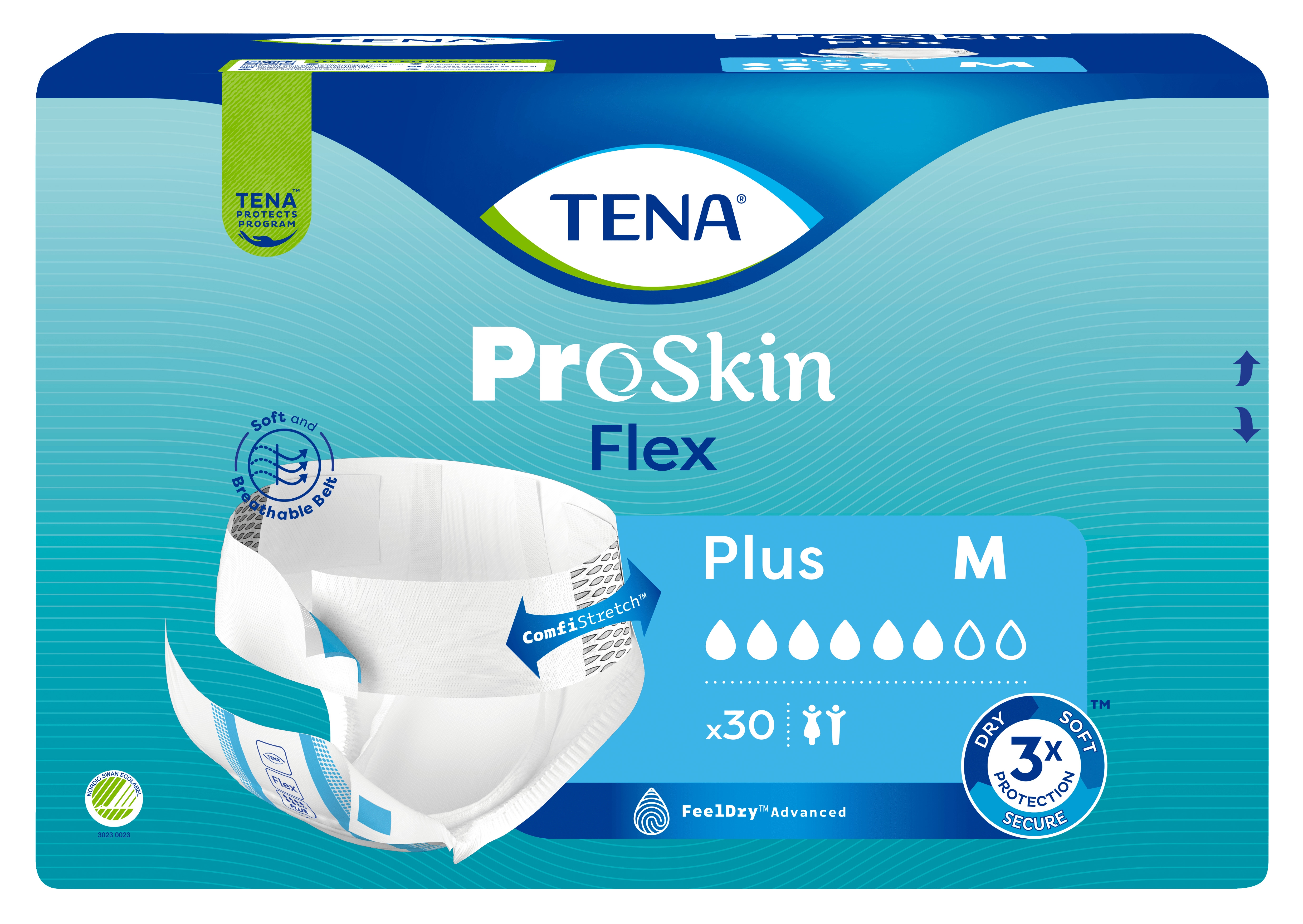 TENA Flex Plus jostiņbikses M izmērs, 30 gab. - Produkta attēls 