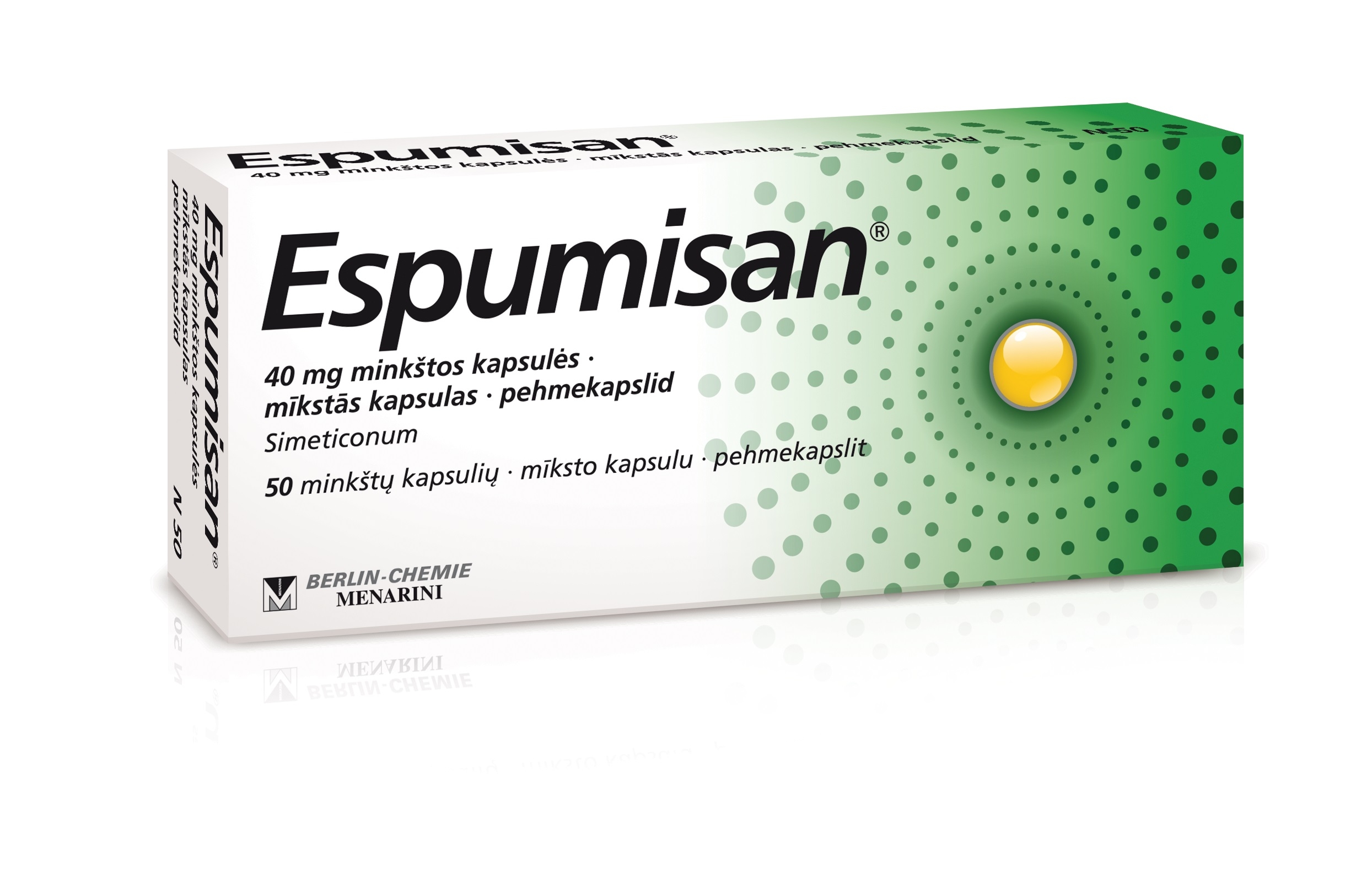 ESPUMISAN 40MG KAPSULAS N50 - Produkta attēls 