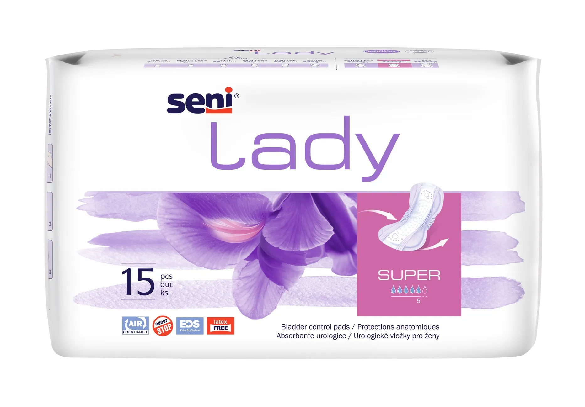 SENI LADY Super uroloģiskie ieliktņi, 15 gab. - Produkta attēls 