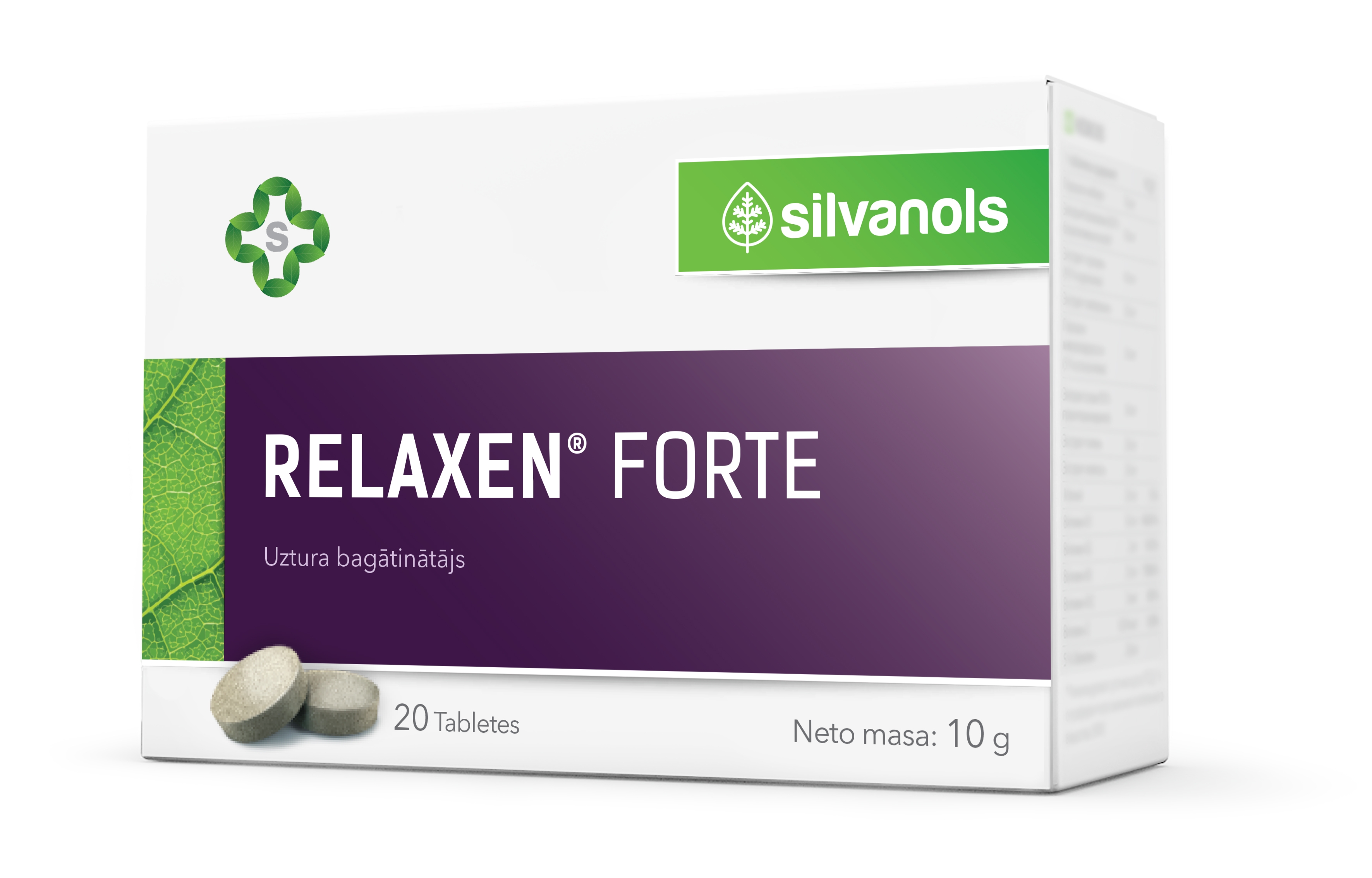 SILVANOLS Relaxen tabletes, 20 gab. - Produkta attēls 