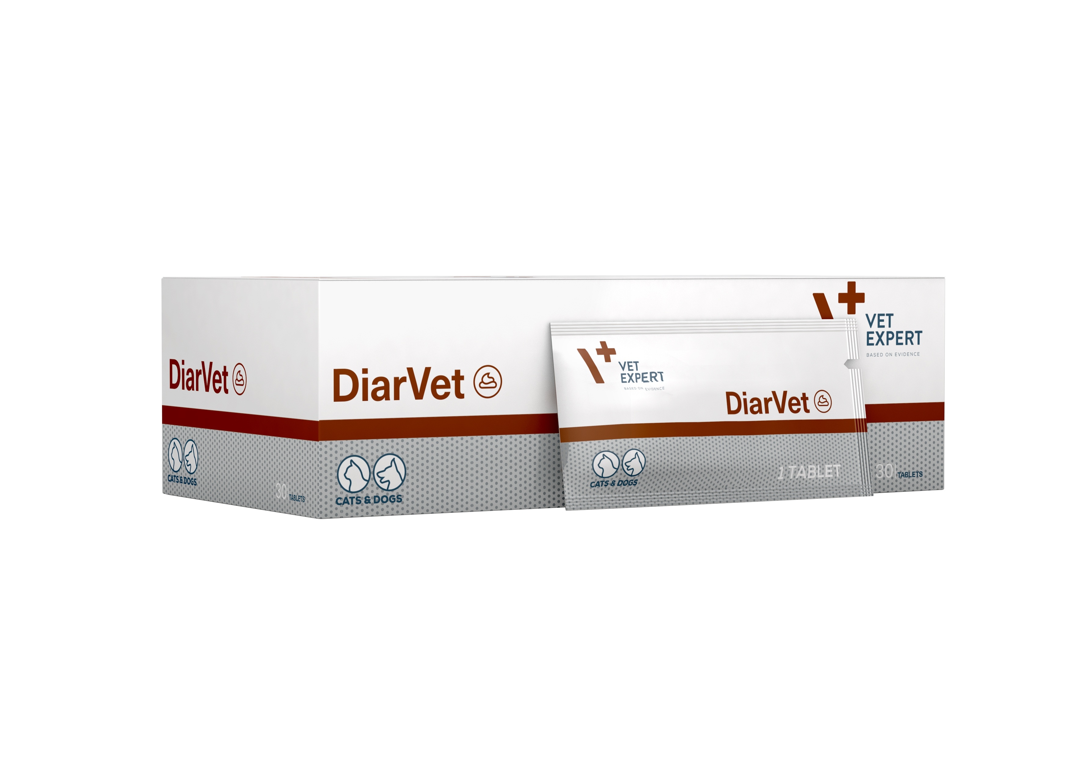 VE DIARVET TABLETES N30 SUŅIEM/KAĶIEM - Produkta attēls 