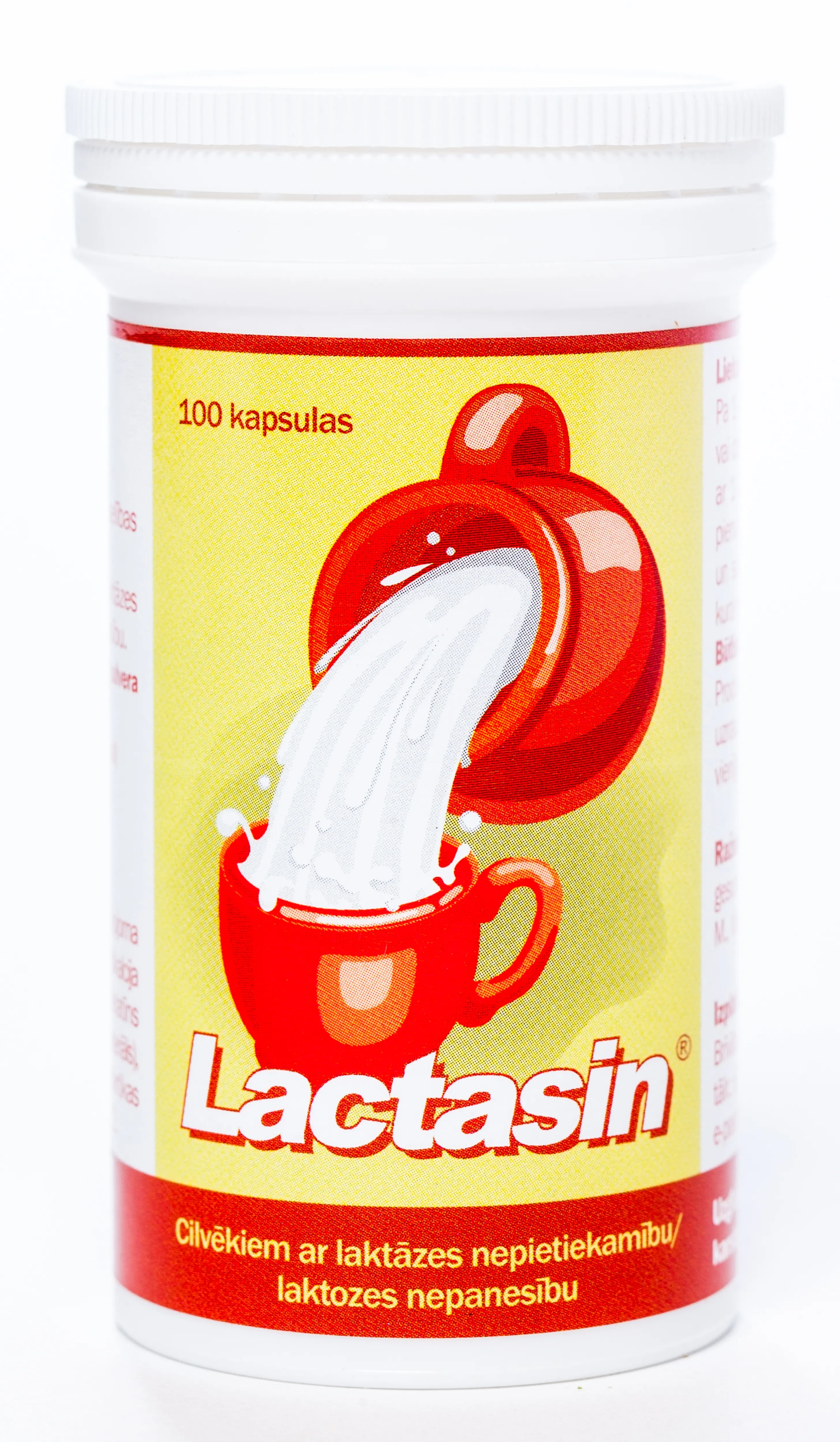 LACTASIN KAPSULAS N100 (LACTRASE 3300 FCC) - Produkta attēls 
