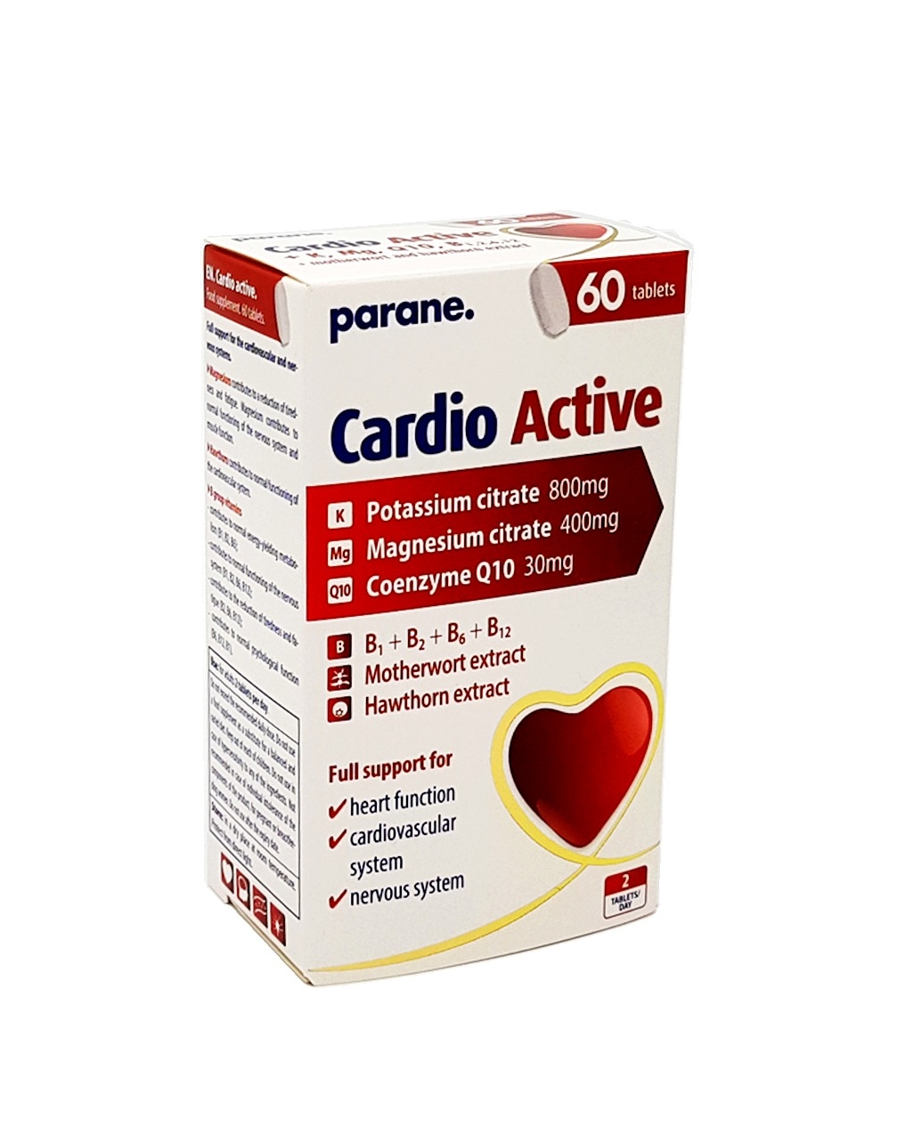 CARDIO ACTIVE Parene tabletes, 60 gab. - Produkta attēls 